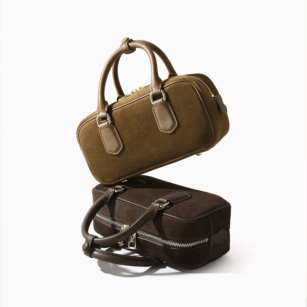 Sac à main pour femme en cuir Valmio Perina - marron