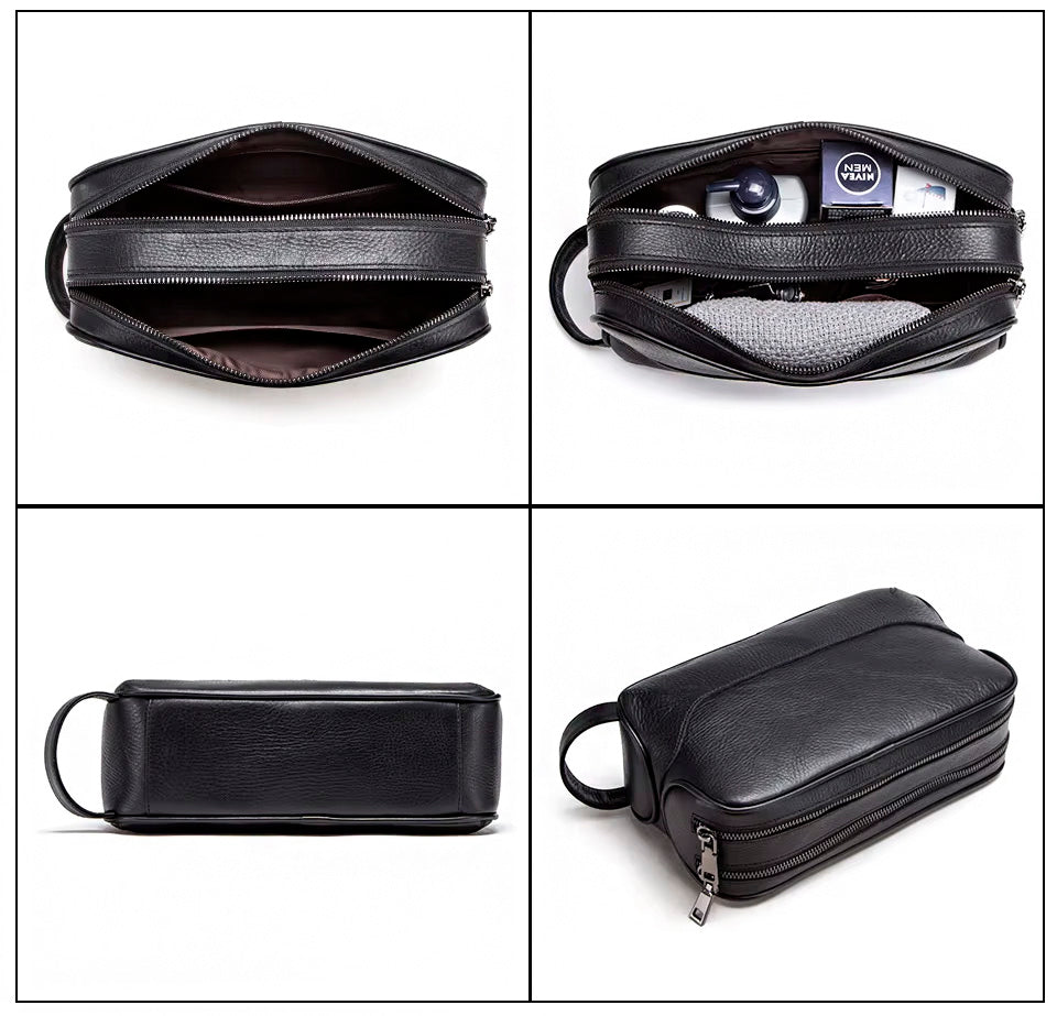 Trousse de toilette en cuir Valmio Boro