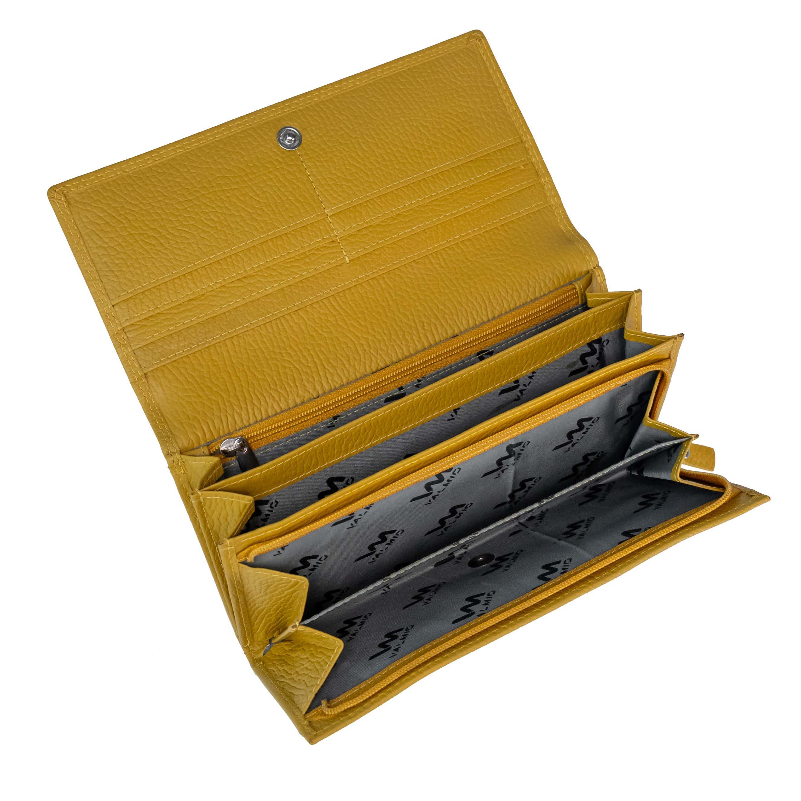 Portefeuille en cuir pour femme Valmio Core 2431 jaune