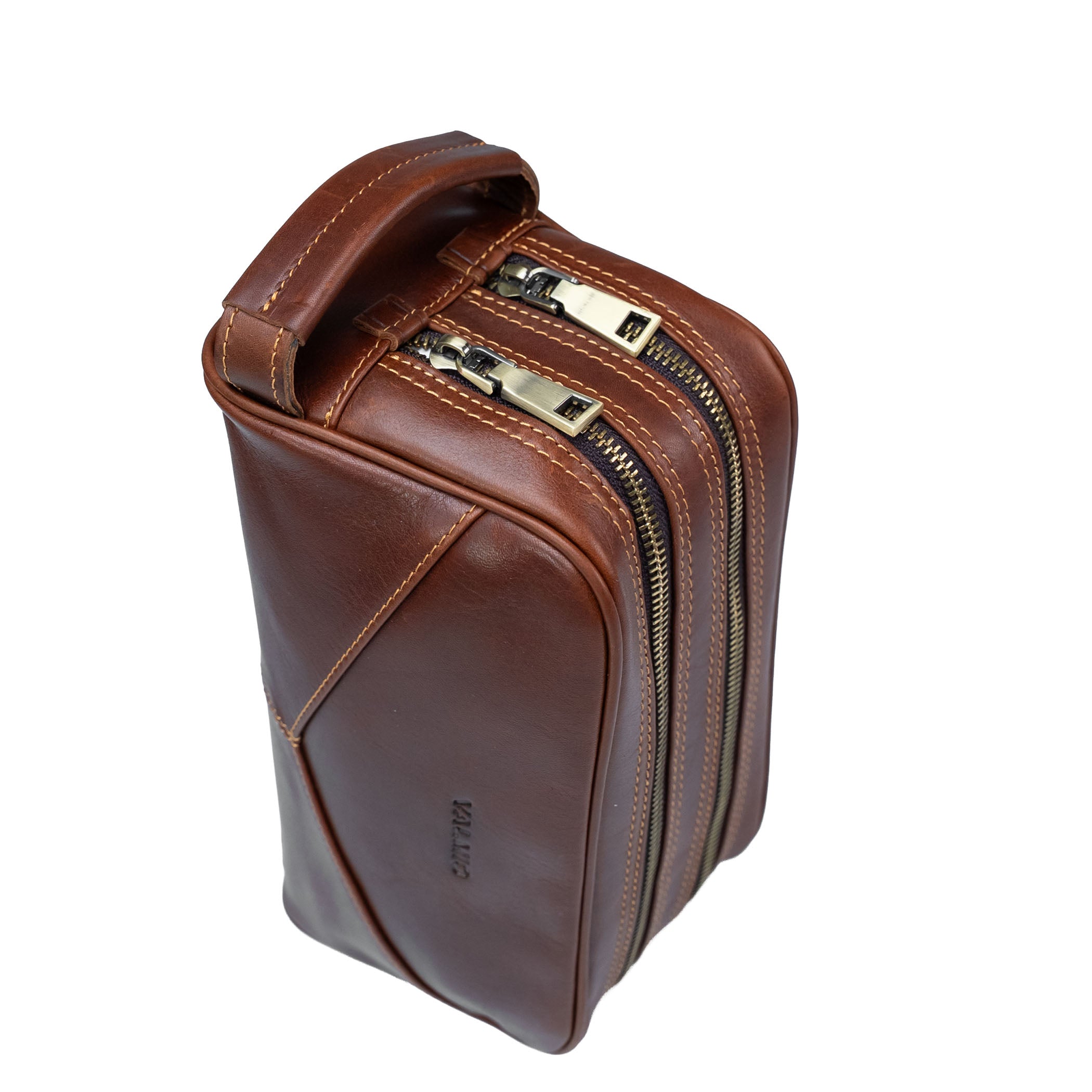 Trousse de toilette en cuir Valmio Hornes