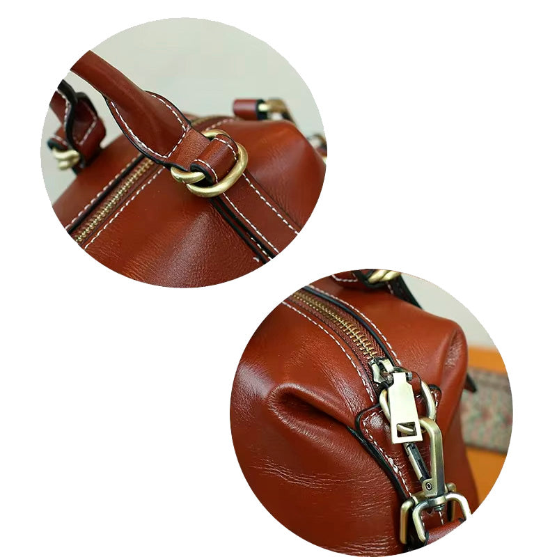 Valmio Telora Leather Women's Bag - dark brown