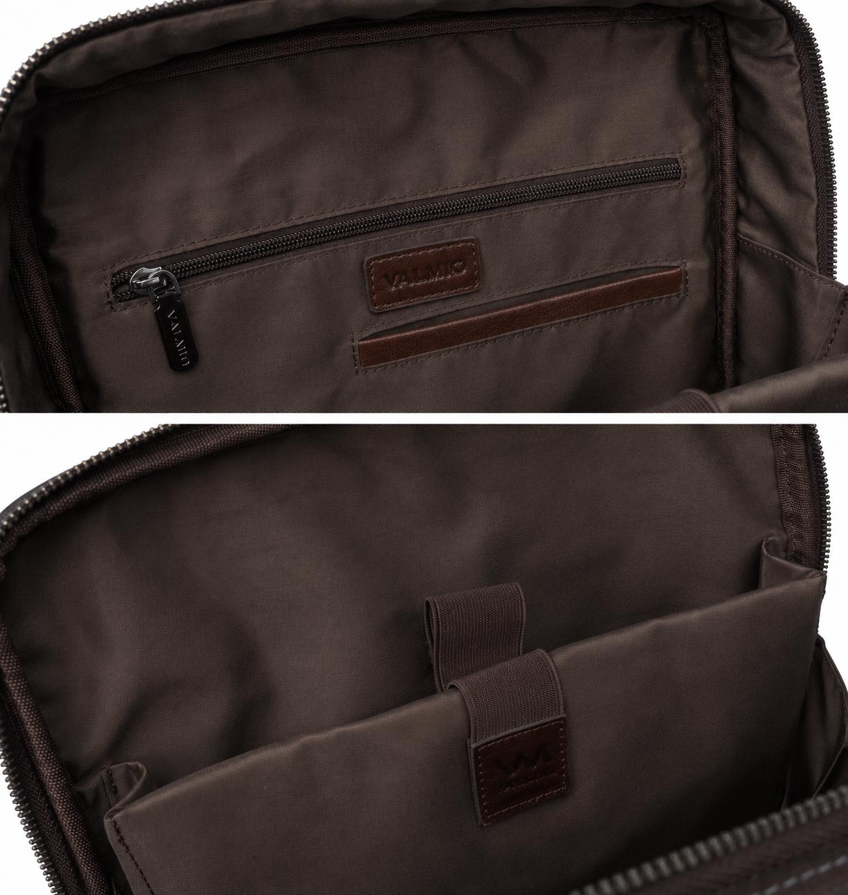 Sac à dos de luxe en cuir Valmio Ardent - marron