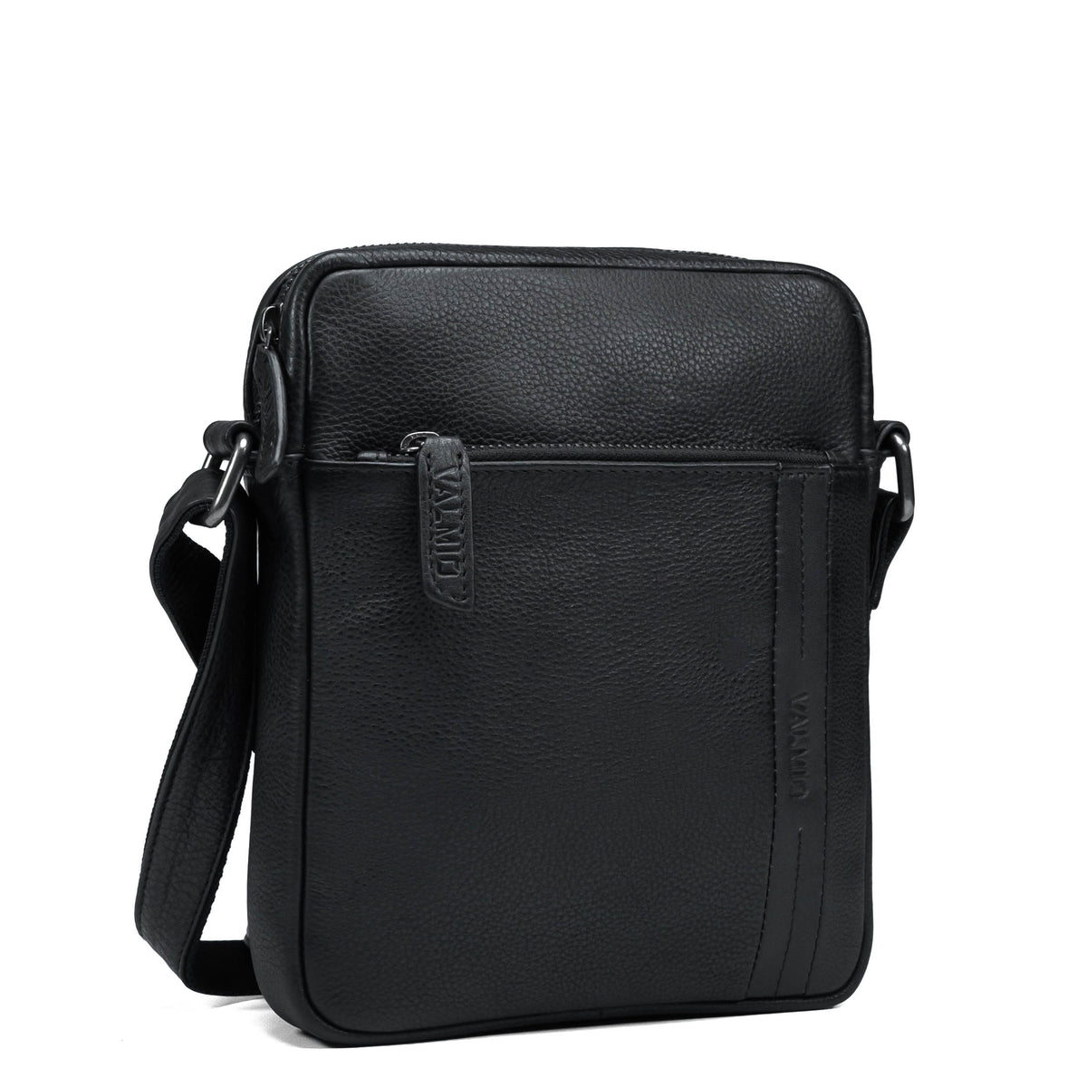 Sac bandoulière pour homme en cuir noir Valmio Lino-L