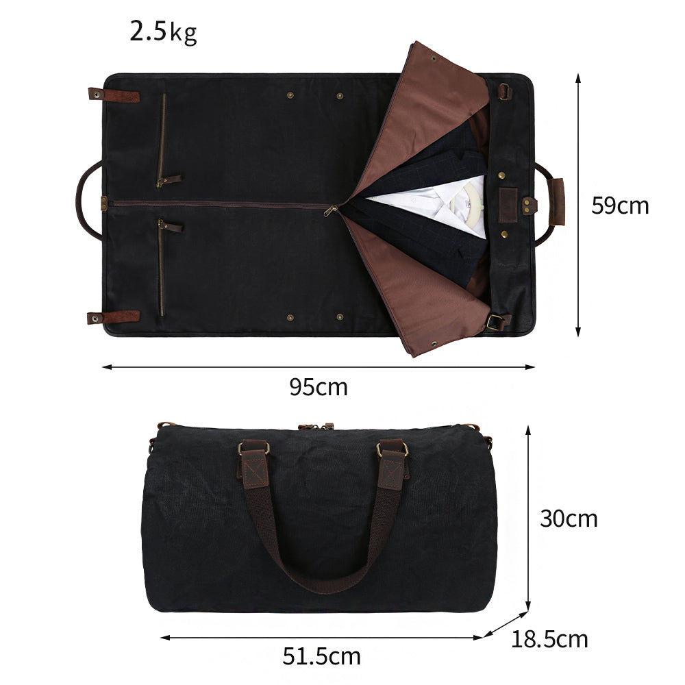 Zwarte sporttas Carry Travel 2in1