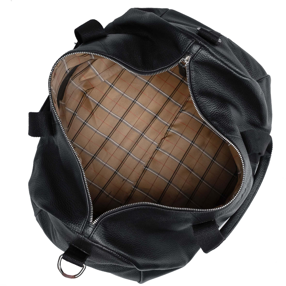 Valmio Comes Reisetasche aus Leder Schwarz