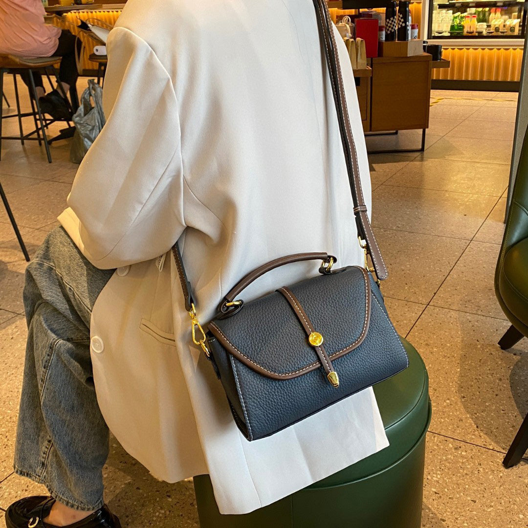 Sac femme en cuir Valmio Polina - bleu