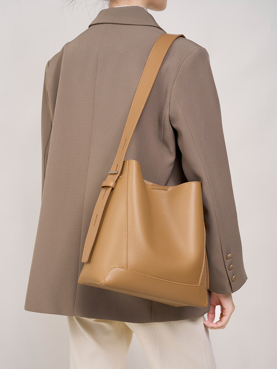 Valmio Jelina Leder-Damentasche - Khaki