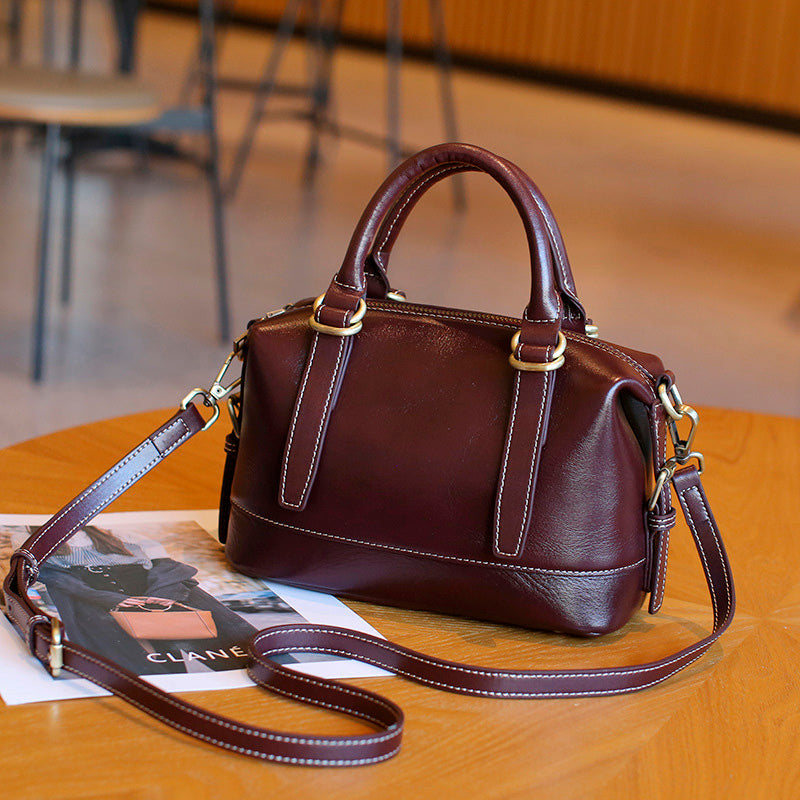 Valmio Telora Leather Women's Bag - dark brown