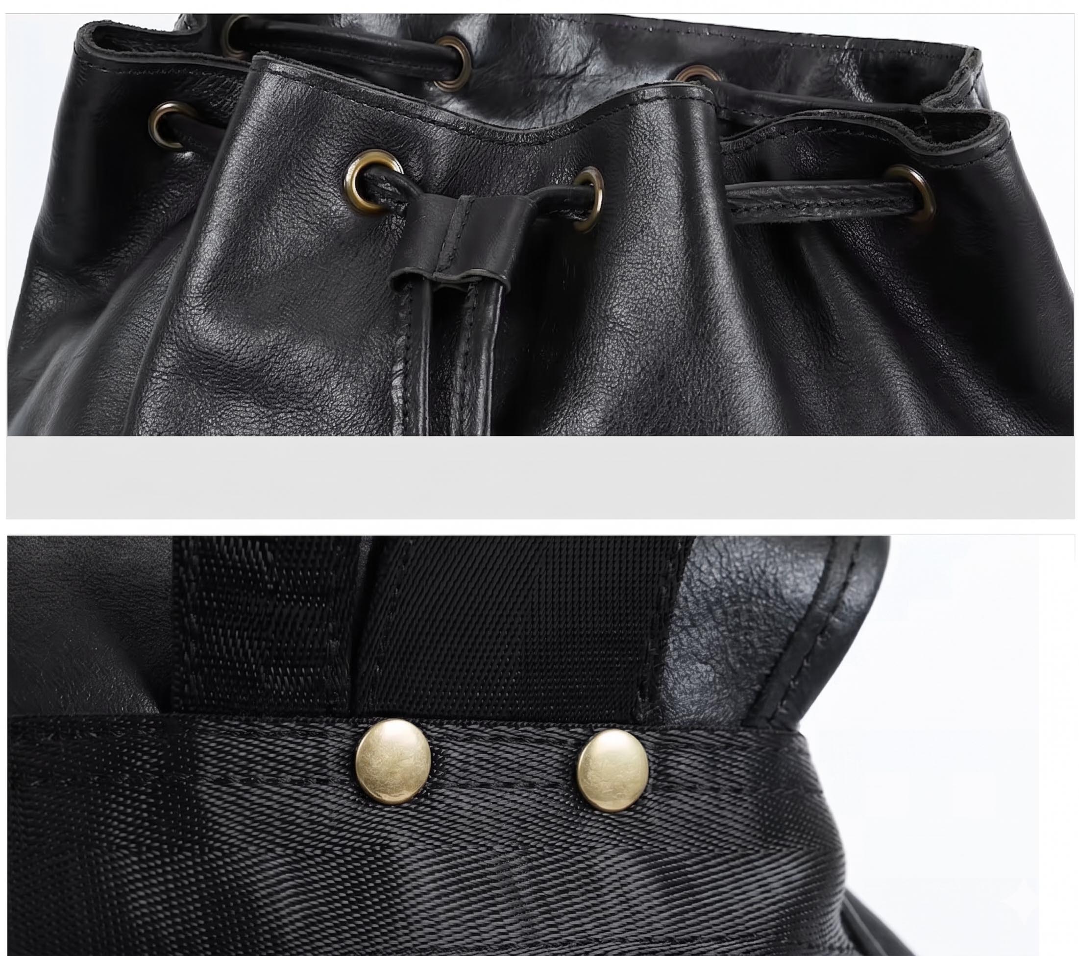 Sac à dos en cuir Valmio Norden - noir
