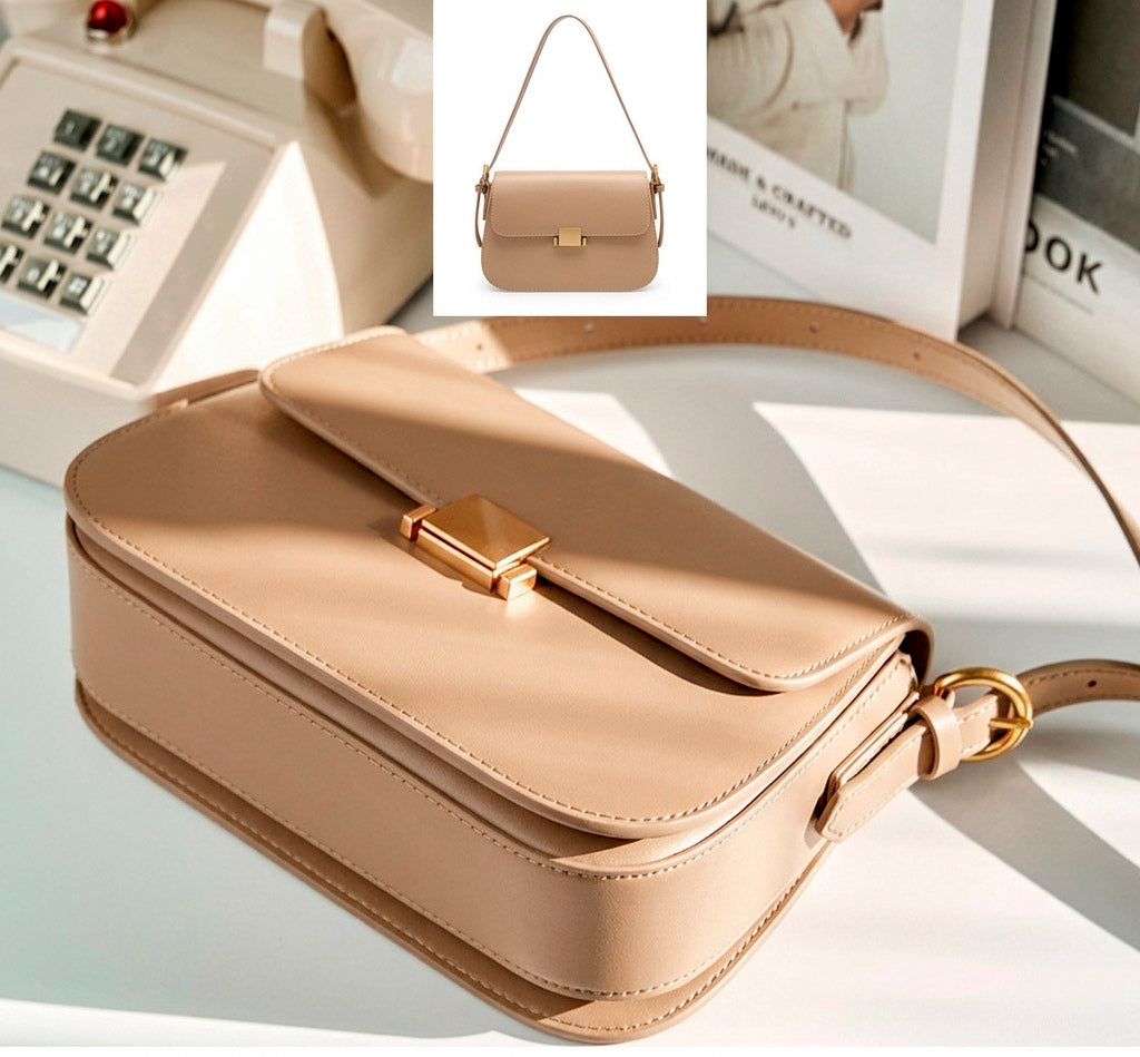 Valmio Sonora Leather Women's Bag - Beige