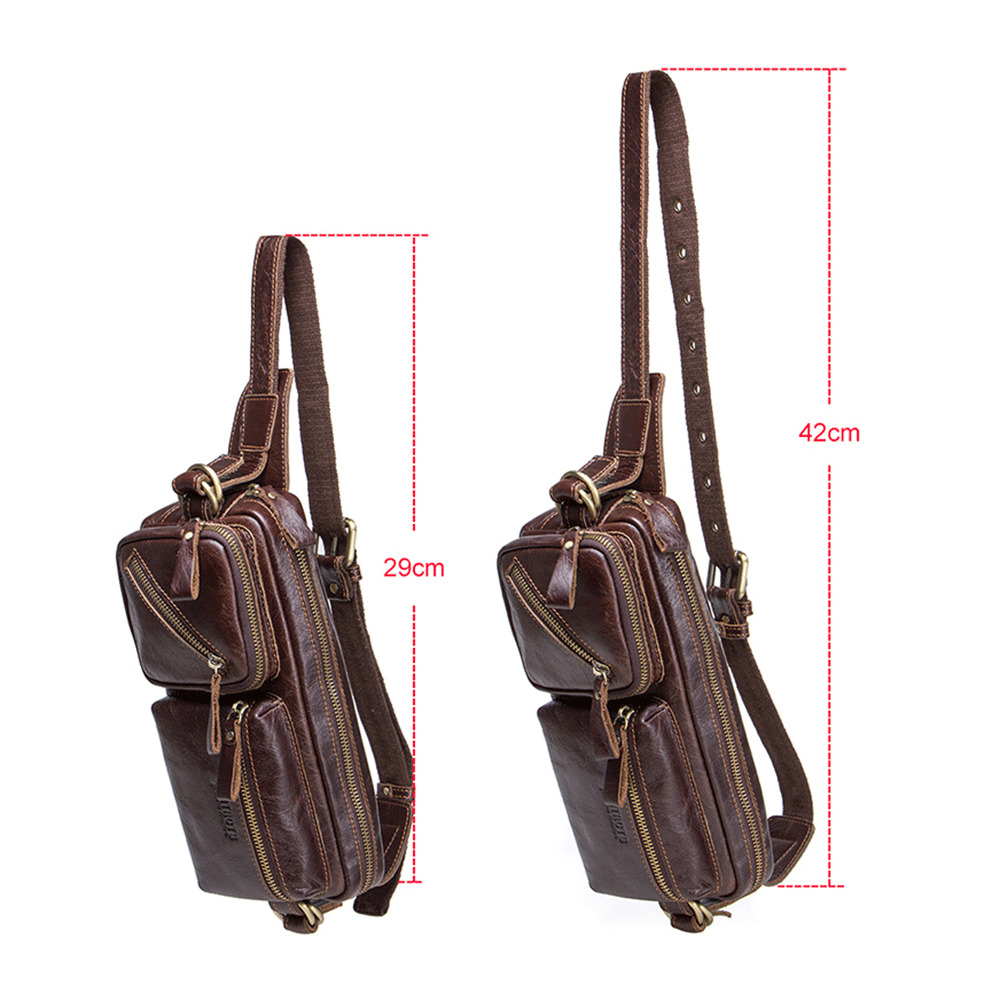 Bolso cinturón de cuero para hombre Mars