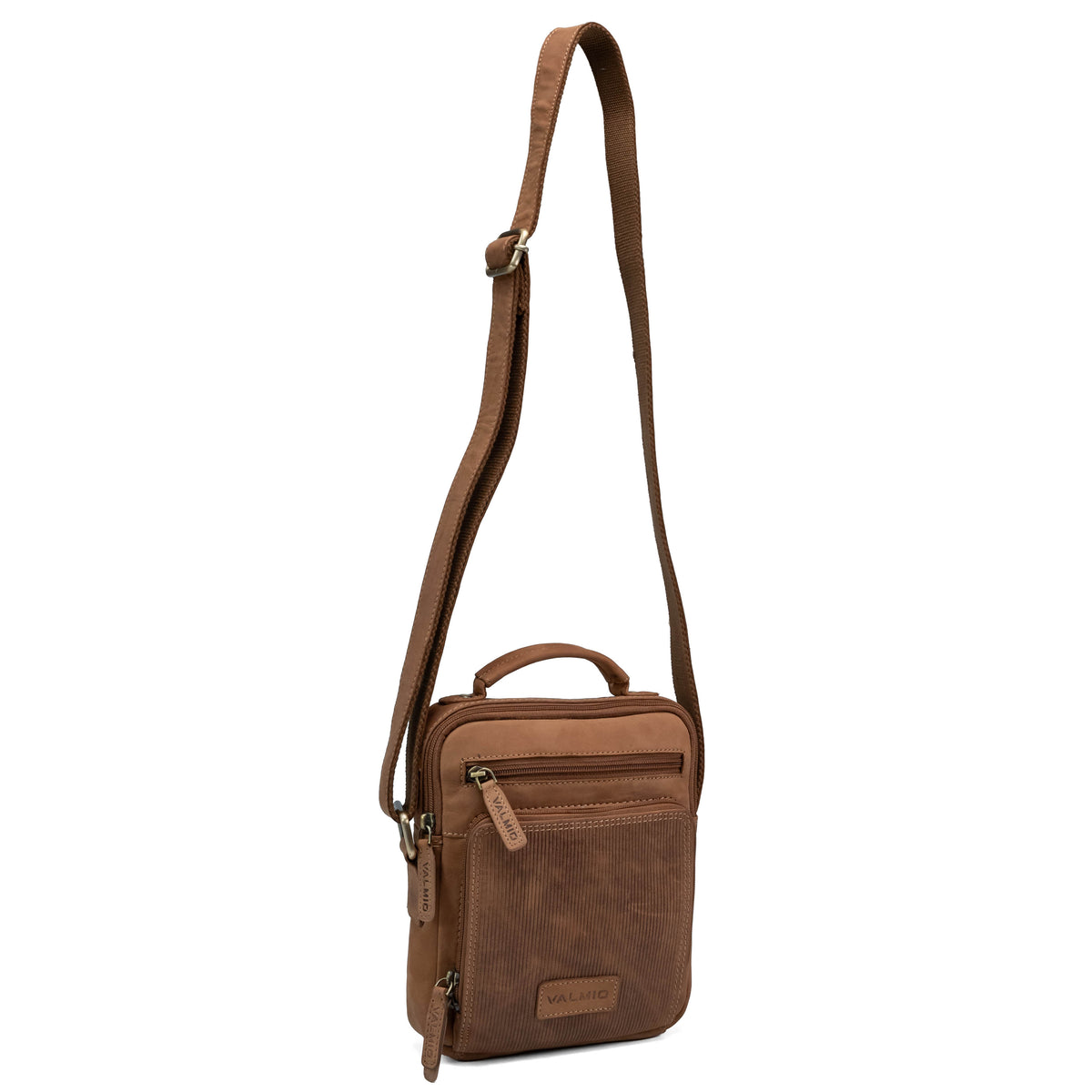 Bolso de hombro Valmio Craft color tostado oscuro
