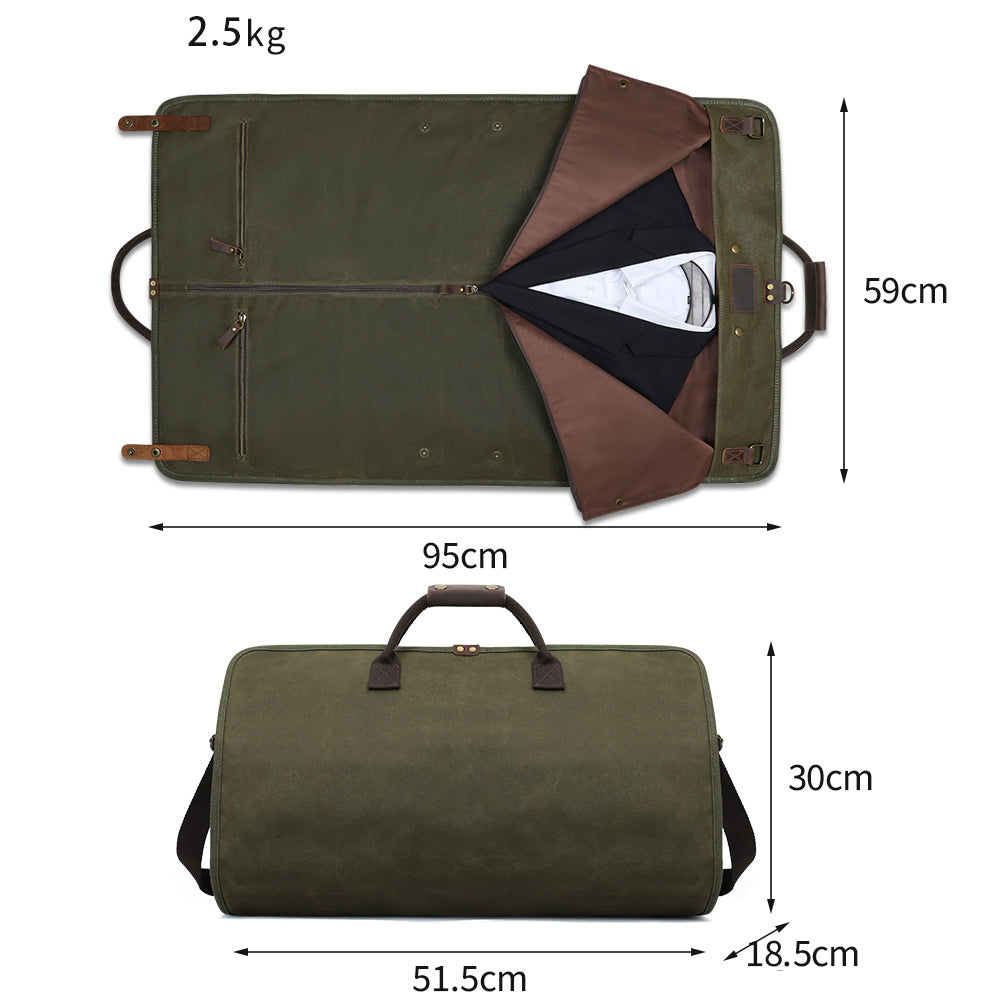 Grüne Duffle-Tasche Reisetasche 2in1