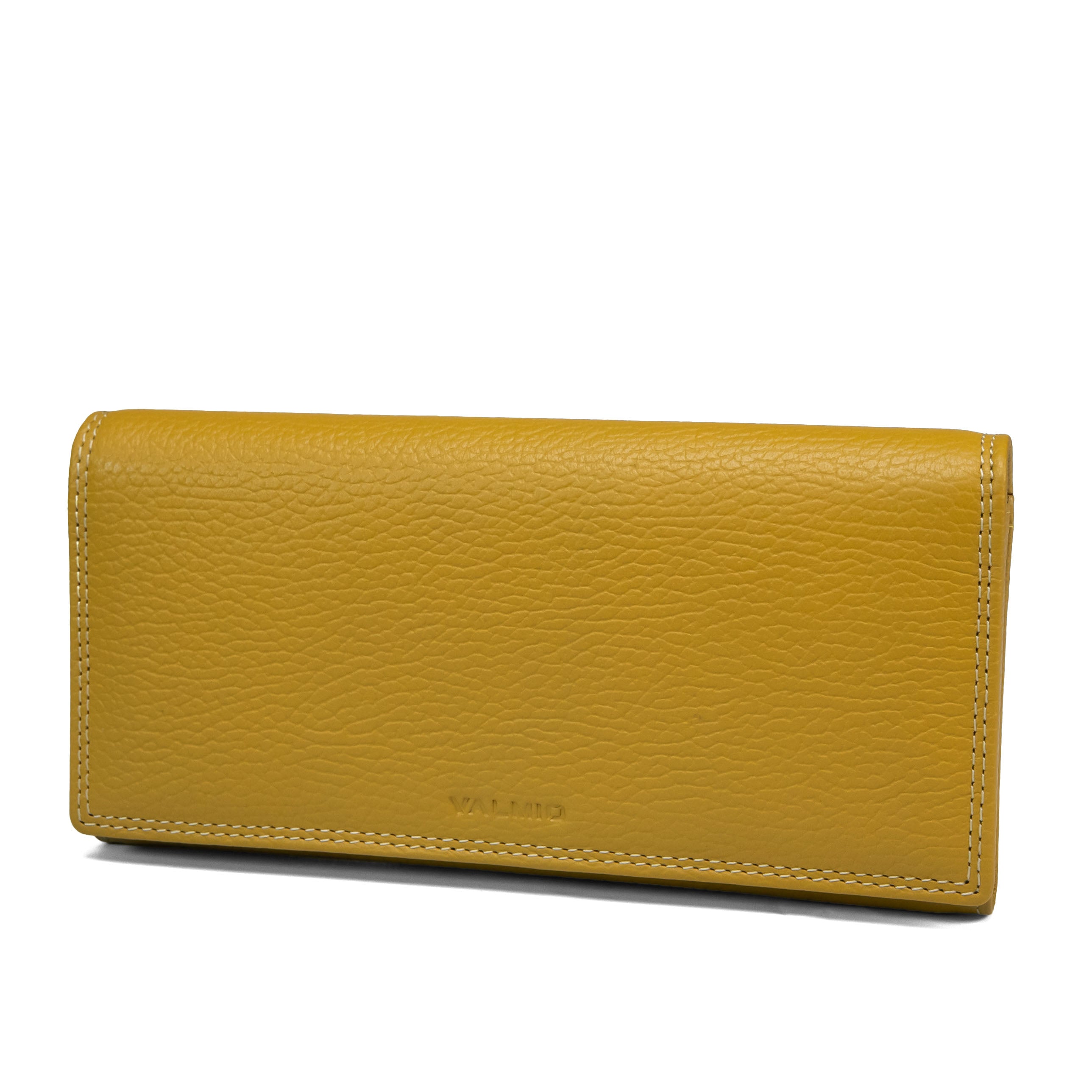 Portefeuille en cuir pour femme Valmio Core 2431 jaune