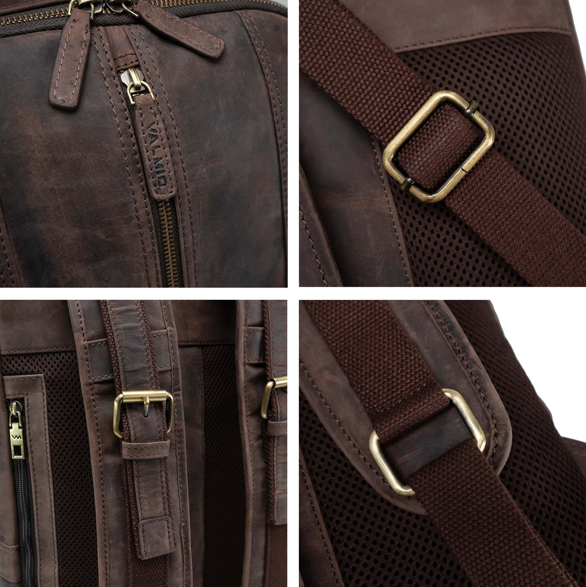 Valmio Gale Lederrucksack Braun