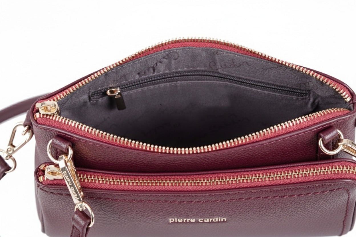 PIERRE CARDIN 86575 Bordeaux eco-leather handbag