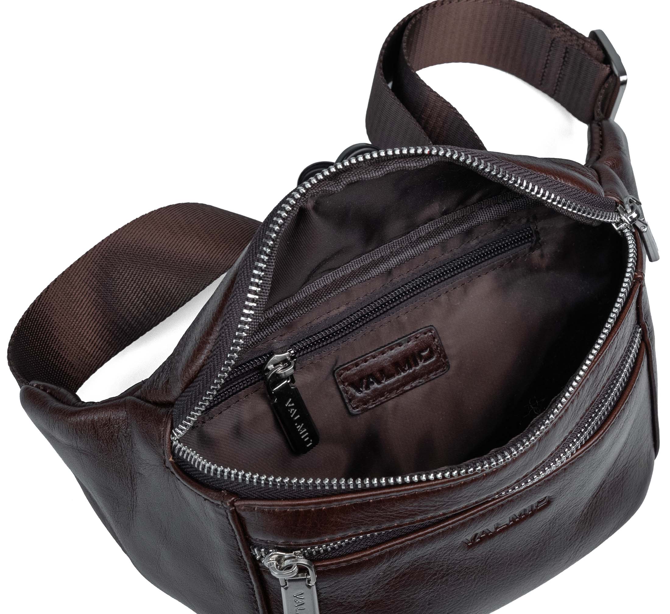 Valmio Gantry Herren Leder-Gürteltasche - braun