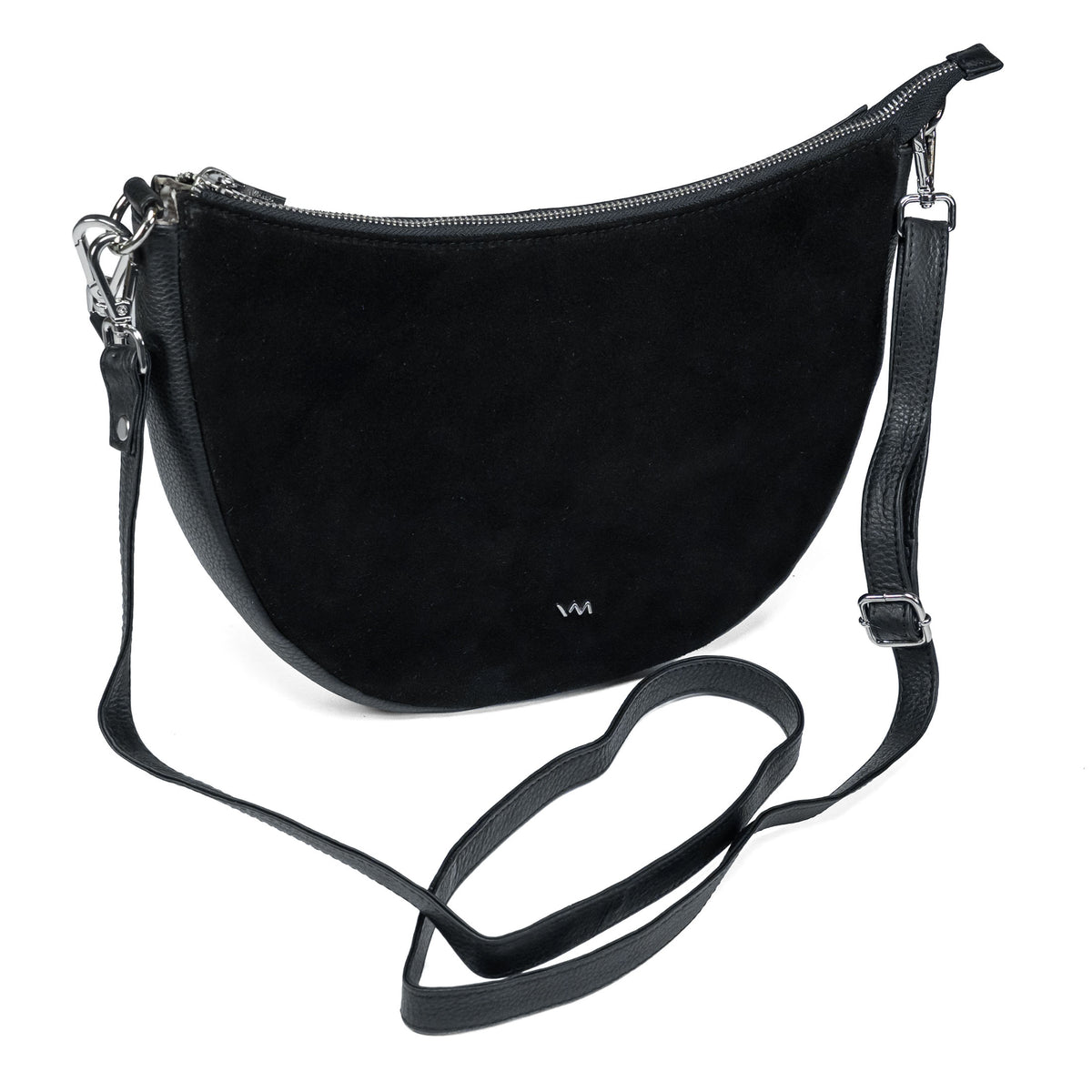 Leren crossbodytas voor dames Valmio Selena - Zwart