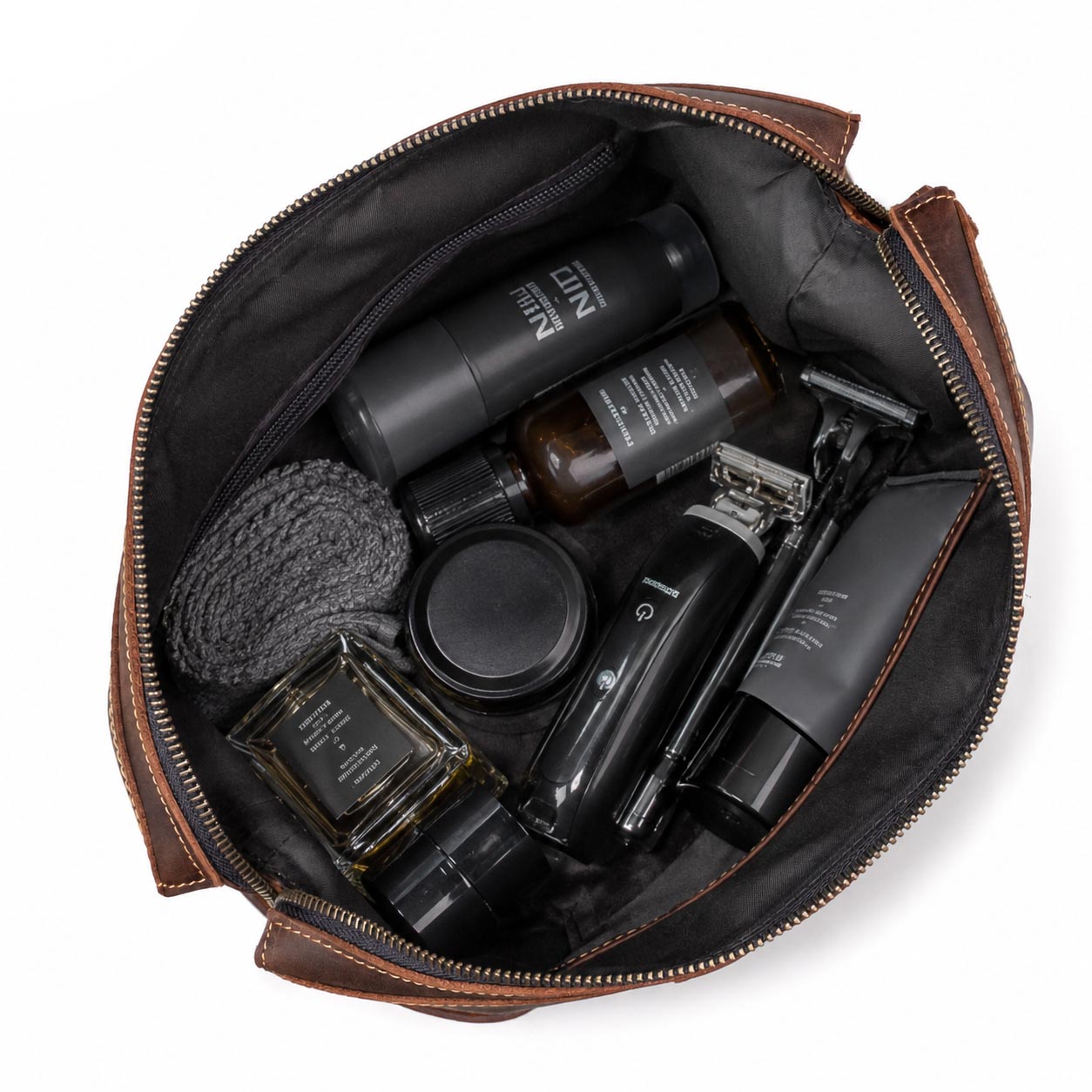 Valmio Conta Leather Toiletry Bag