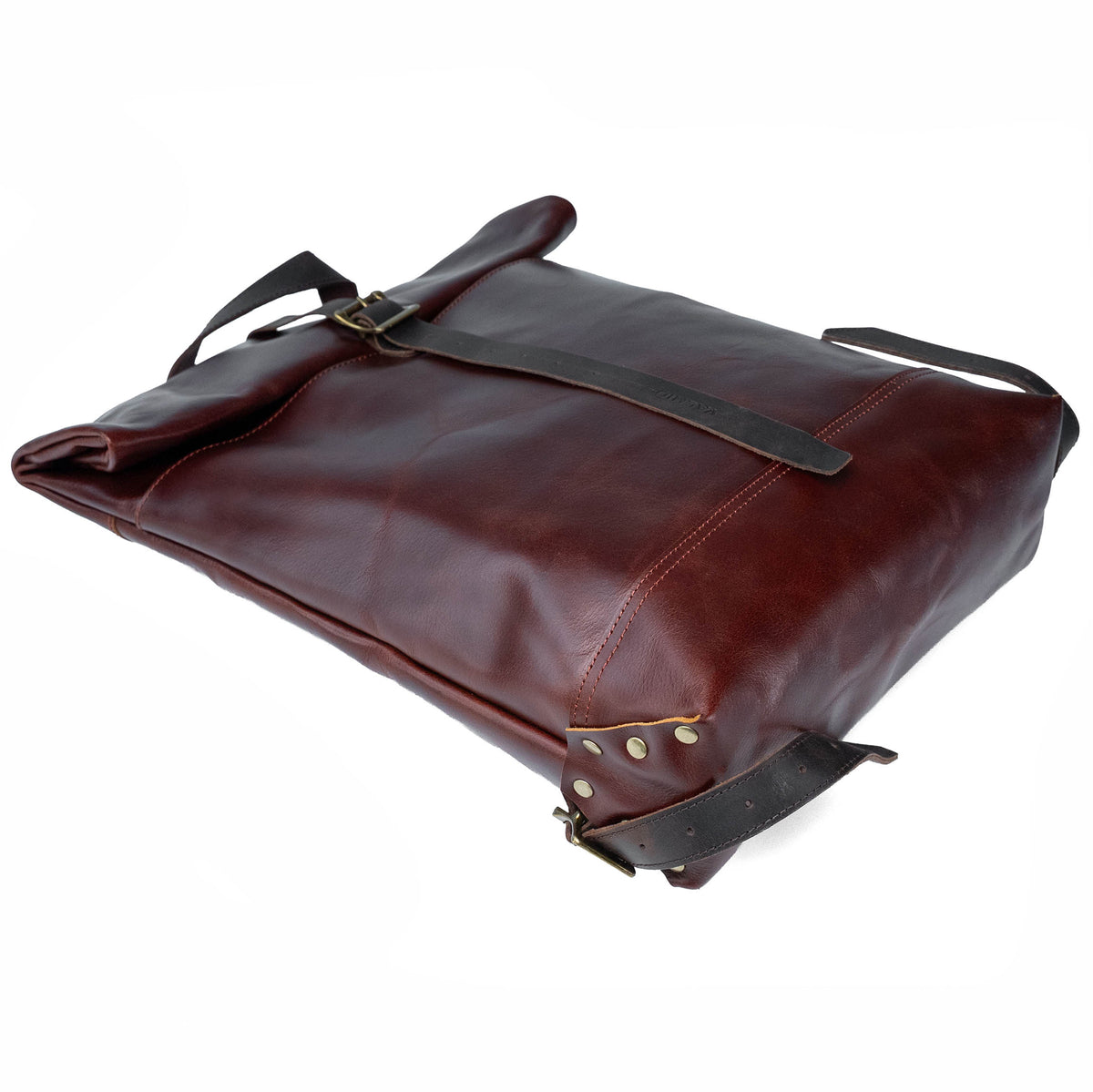 Sac à dos en cuir à rabat Valmio Astorsen - WB marron