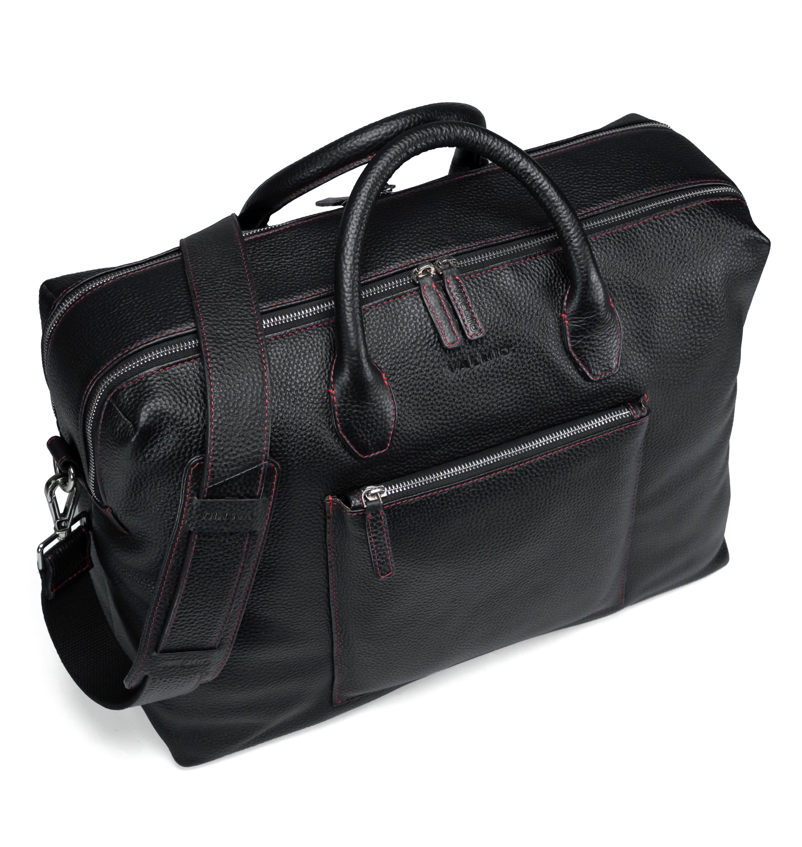 Valmio Stark Reisetasche aus Leder Schwarz
