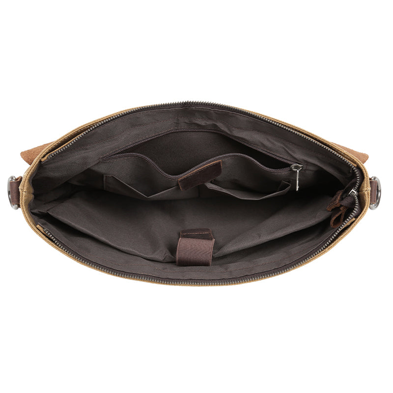 Serviette en cuir pour homme Valmio Weston – kaki sable