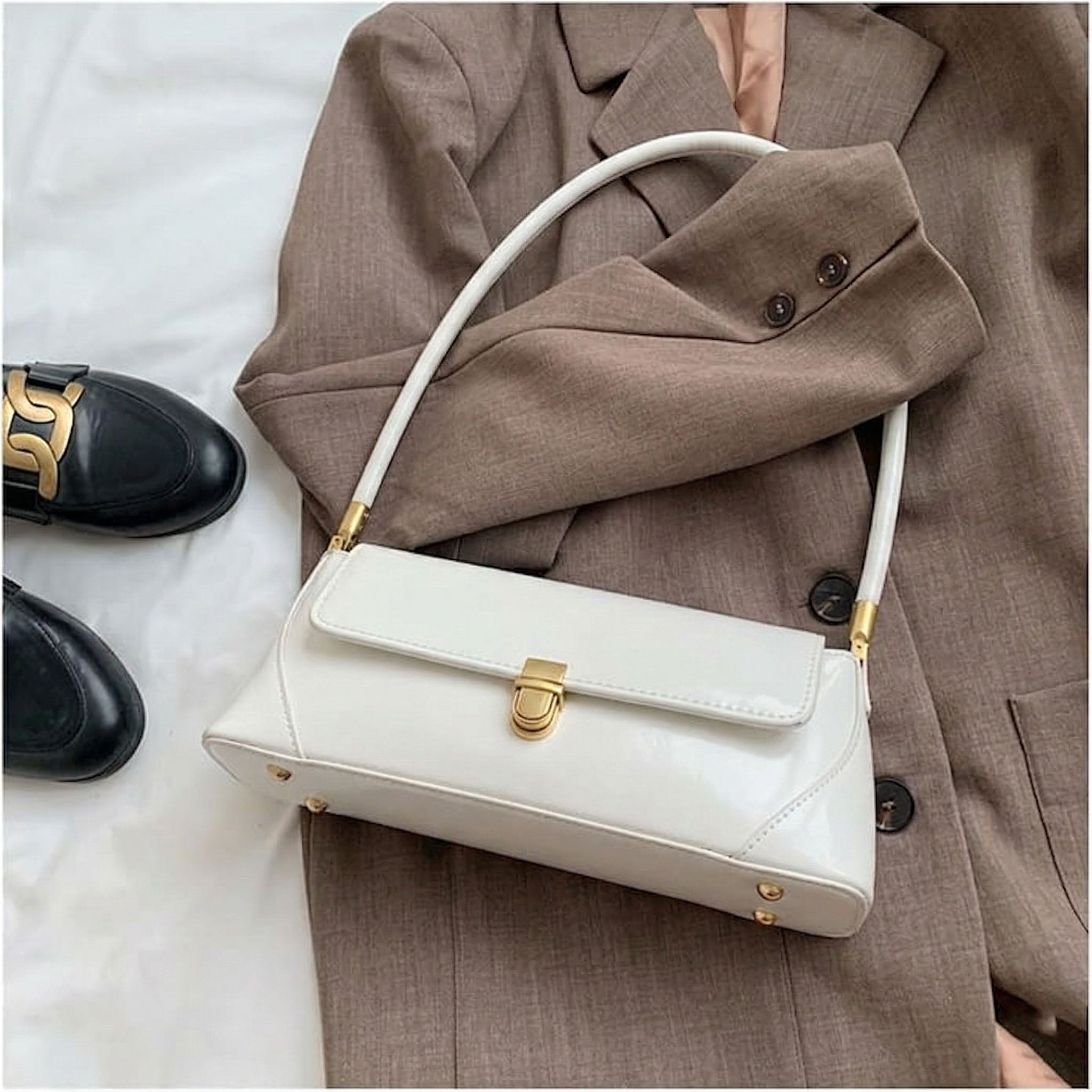 Sac à main pour femme en cuir Valmio Sirena - blanc