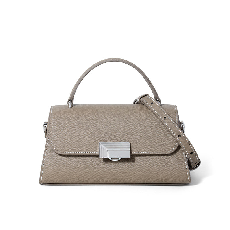 Valmio Rivana leather women's handbag - grey