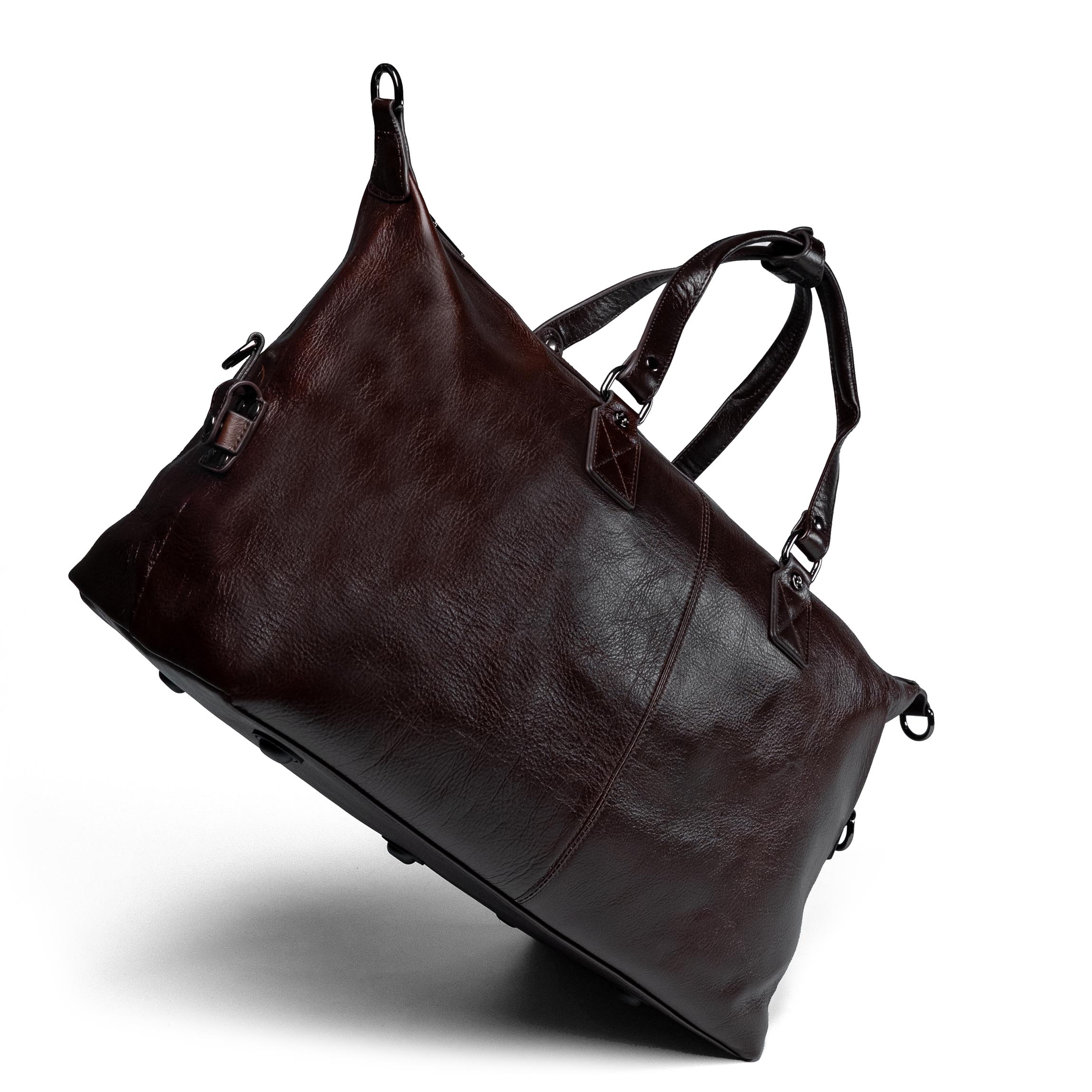 Sac de voyage en cuir Valmio Kane - marron