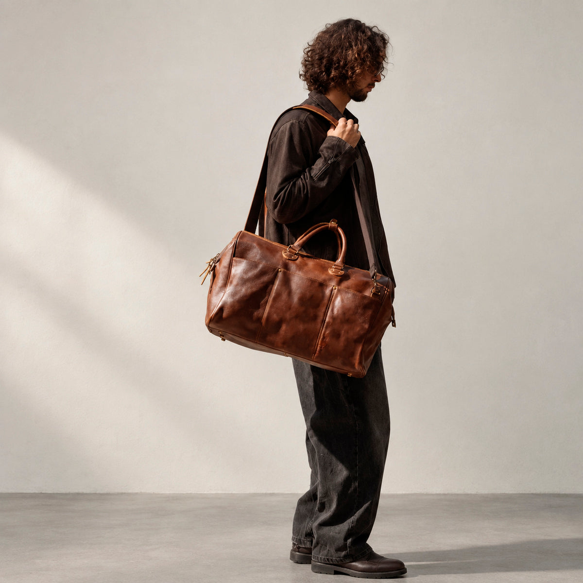 Valmio Wexford Leder-Reisetasche