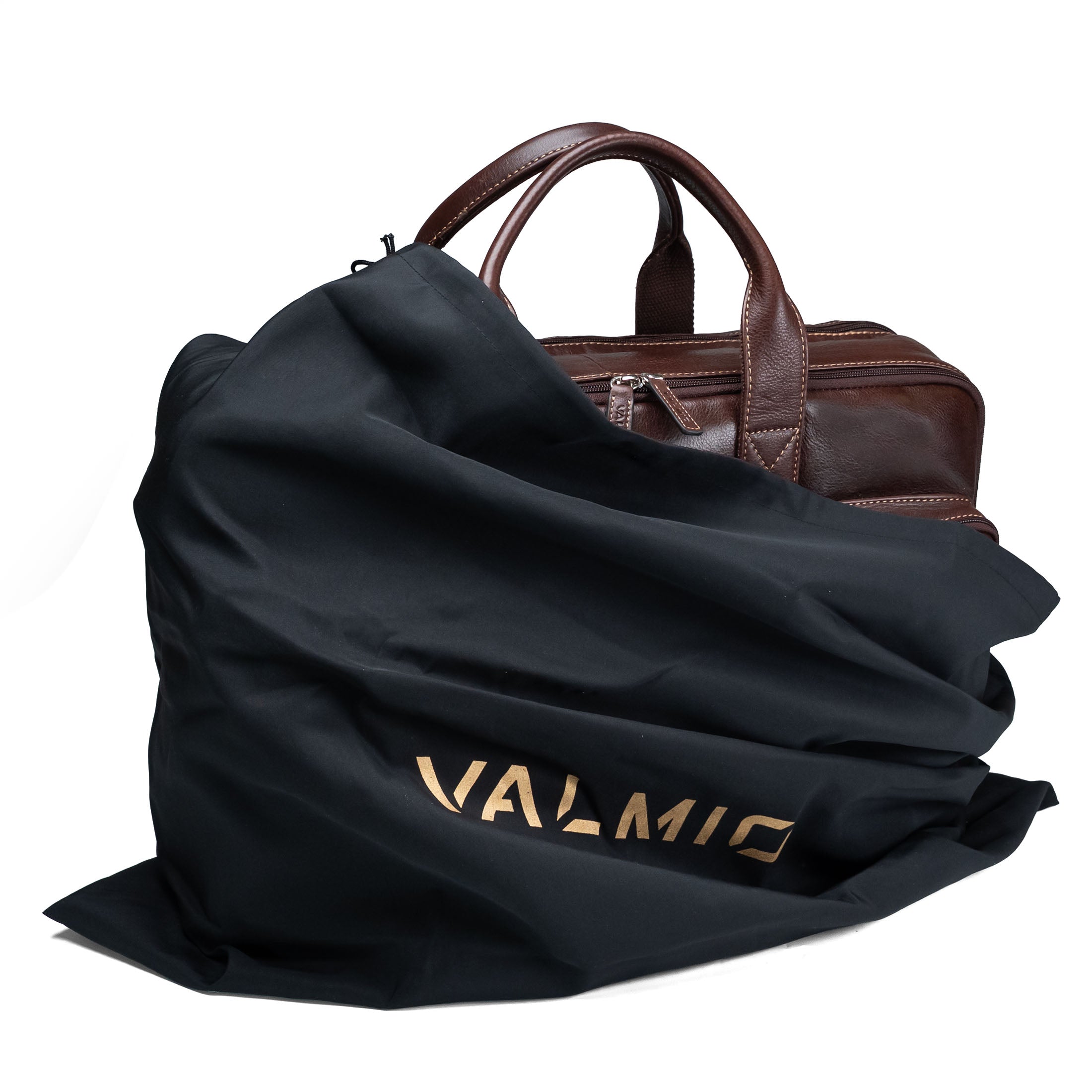 Bolso Valmio Vigo de cuero genuino marrón