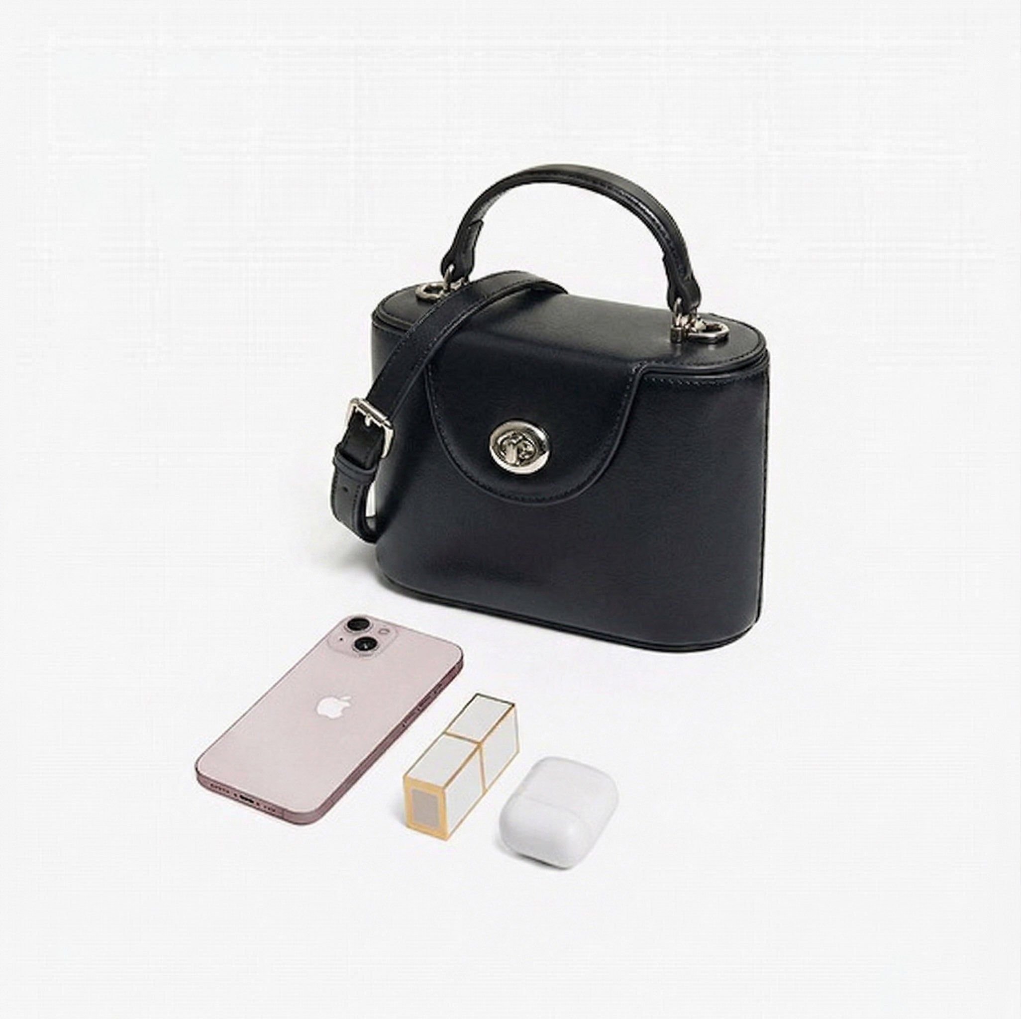 Bolso de cuero para mujer Valmio Dinora - negro