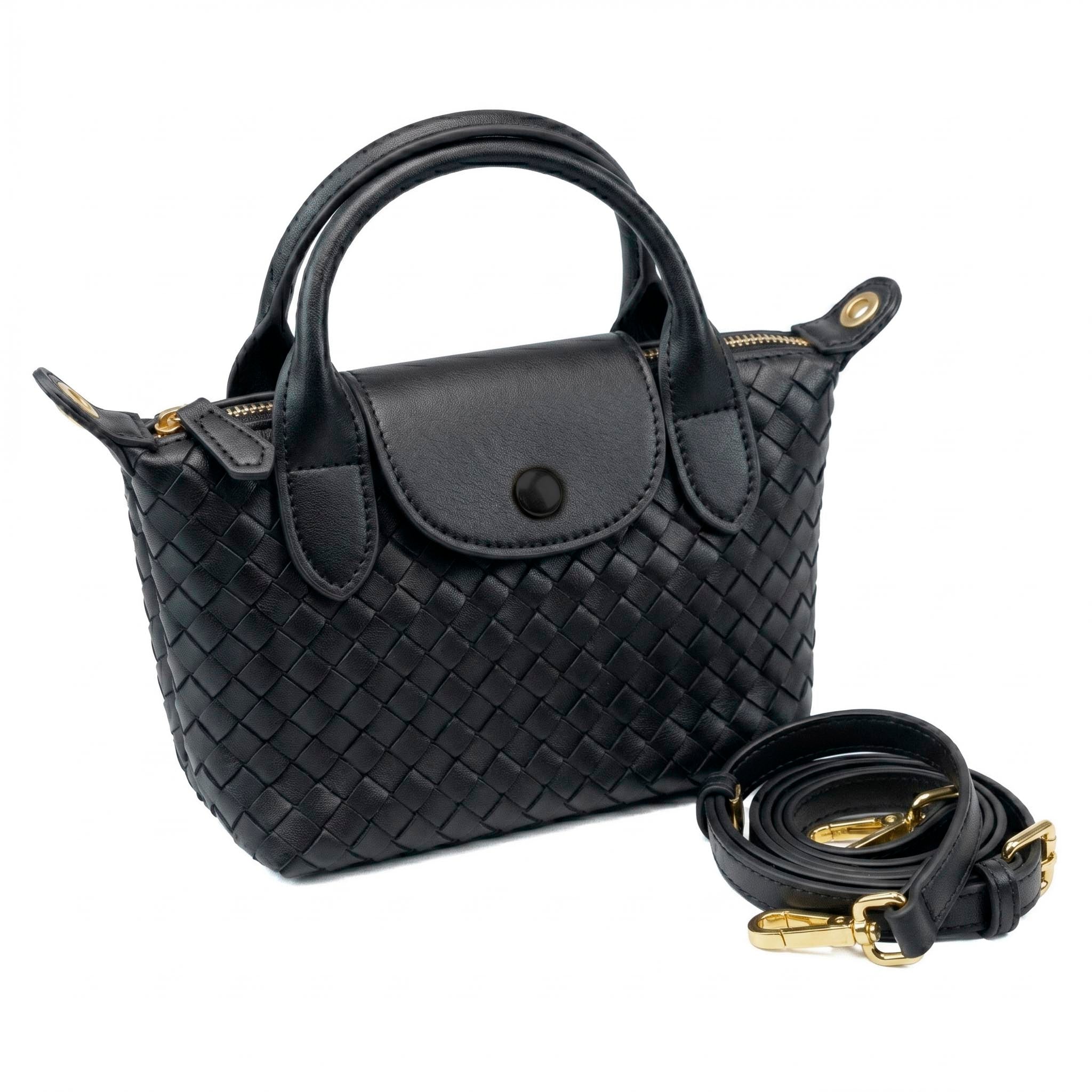 Valmio Virena leather women's handbag - black
