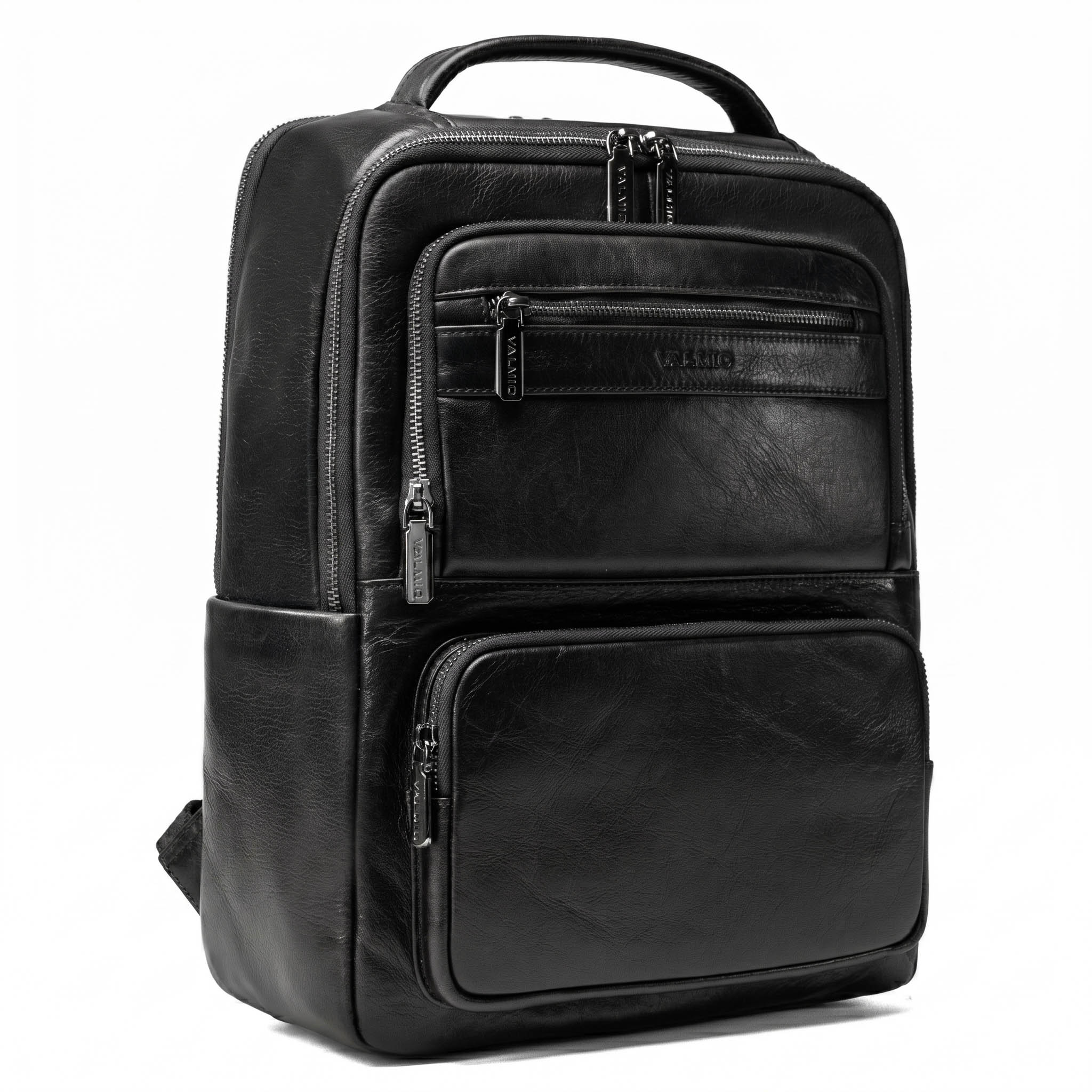Valmio Kordon luxury leather backpack - black