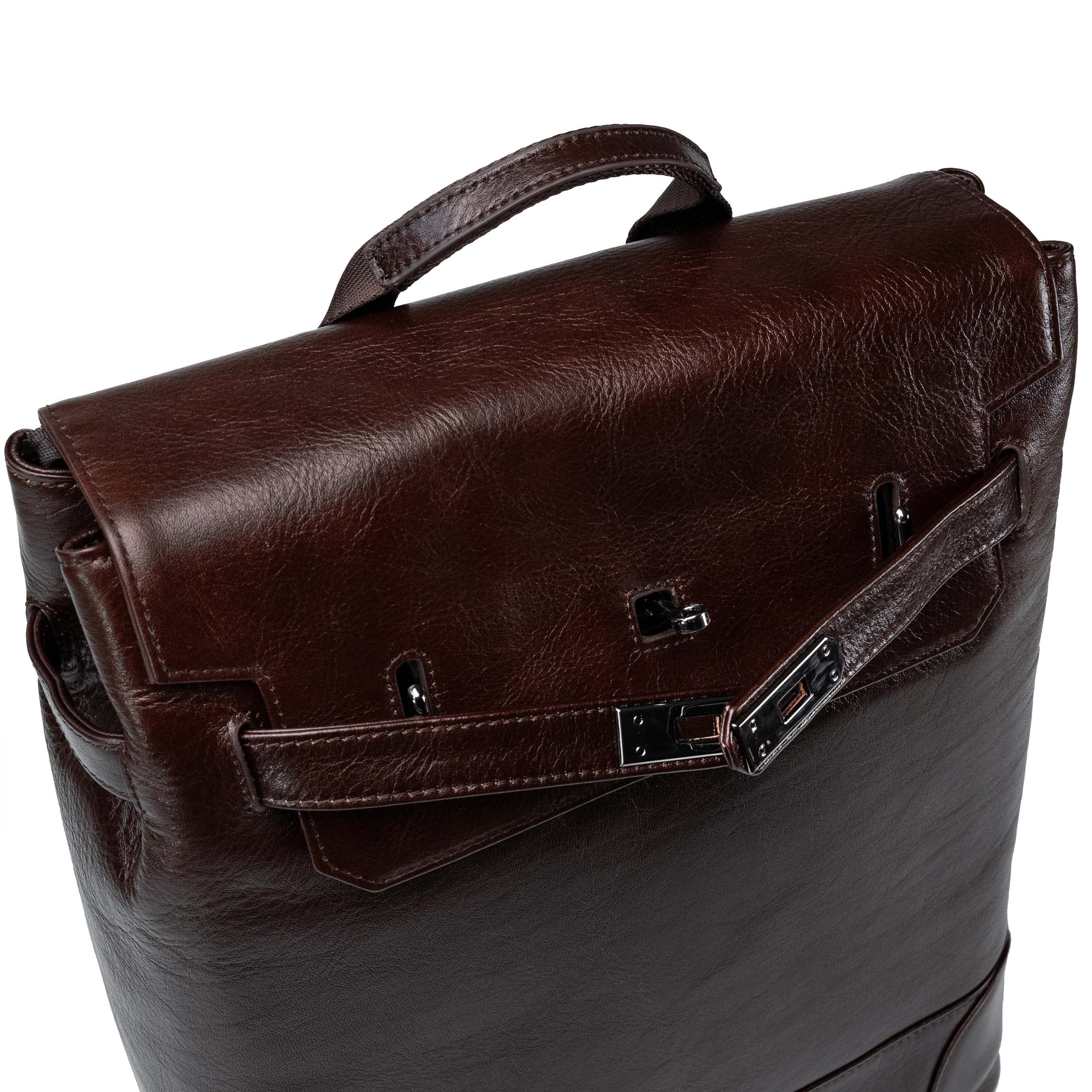 Syren brauner Leder-Rucksack
