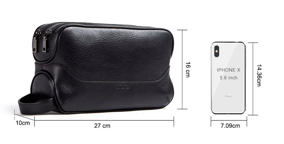 Trousse de toilette en cuir Valmio Boro