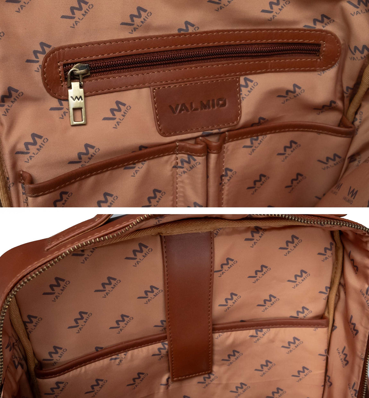 Bolso de cuero para hombre Valmio Prime color coñac