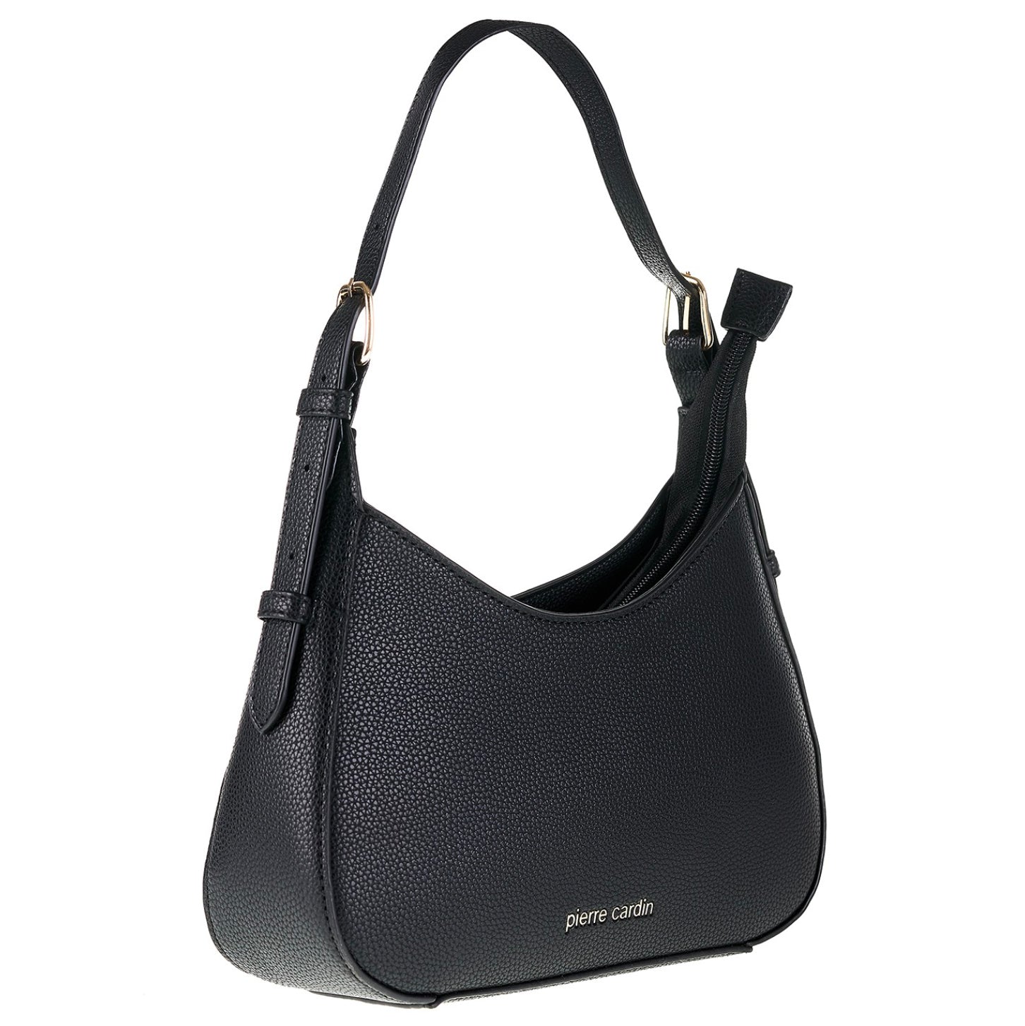 PIERRE CARDIN 7401 Zwarte Eco Leren Handtas