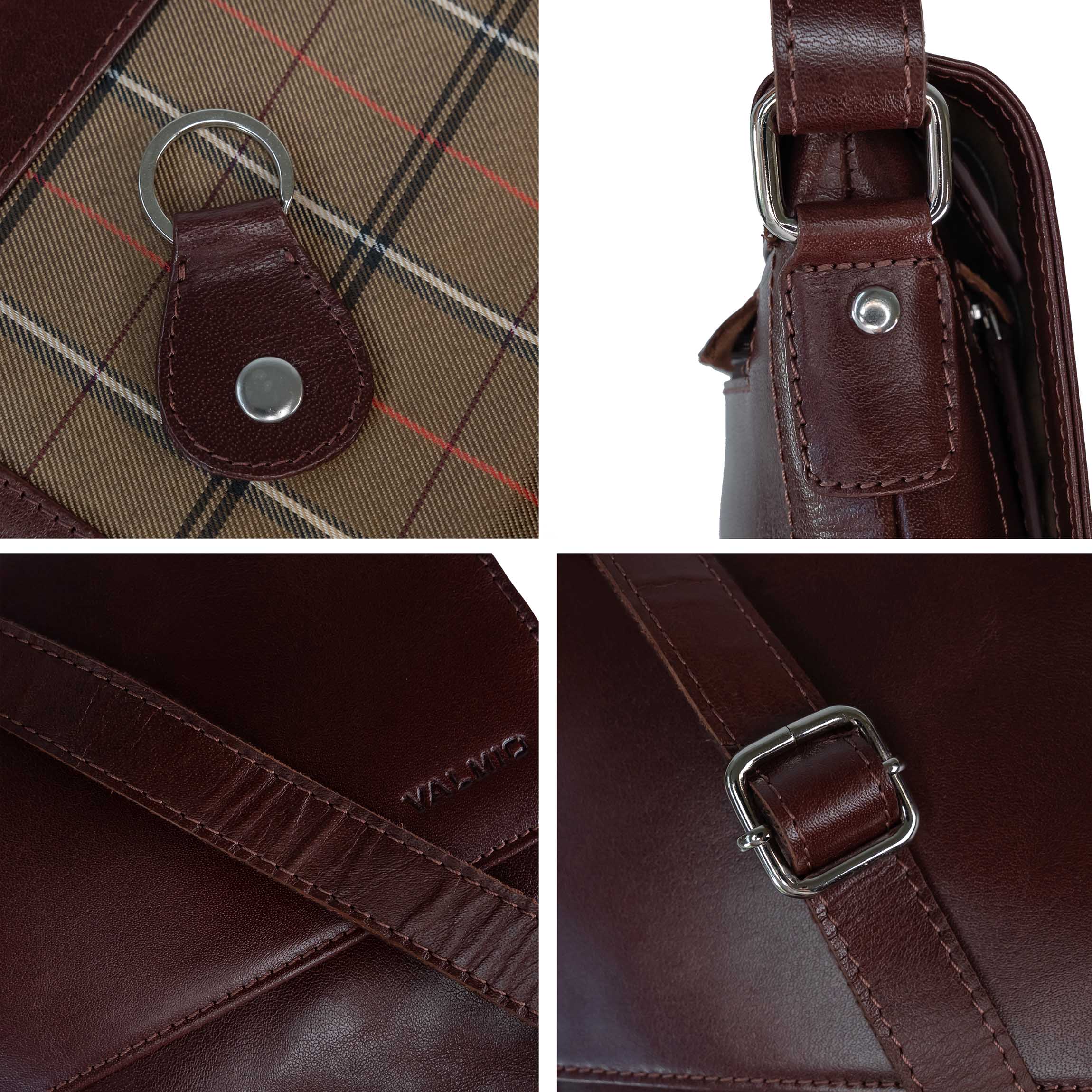 Sac bandoulière Valmio Boro brun rougeâtre