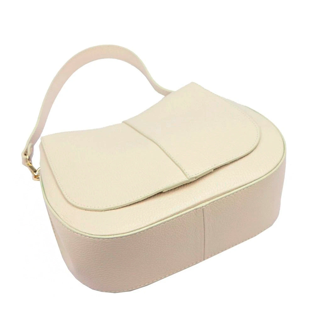 Leather women's handbag LUKA 24-033 Beige