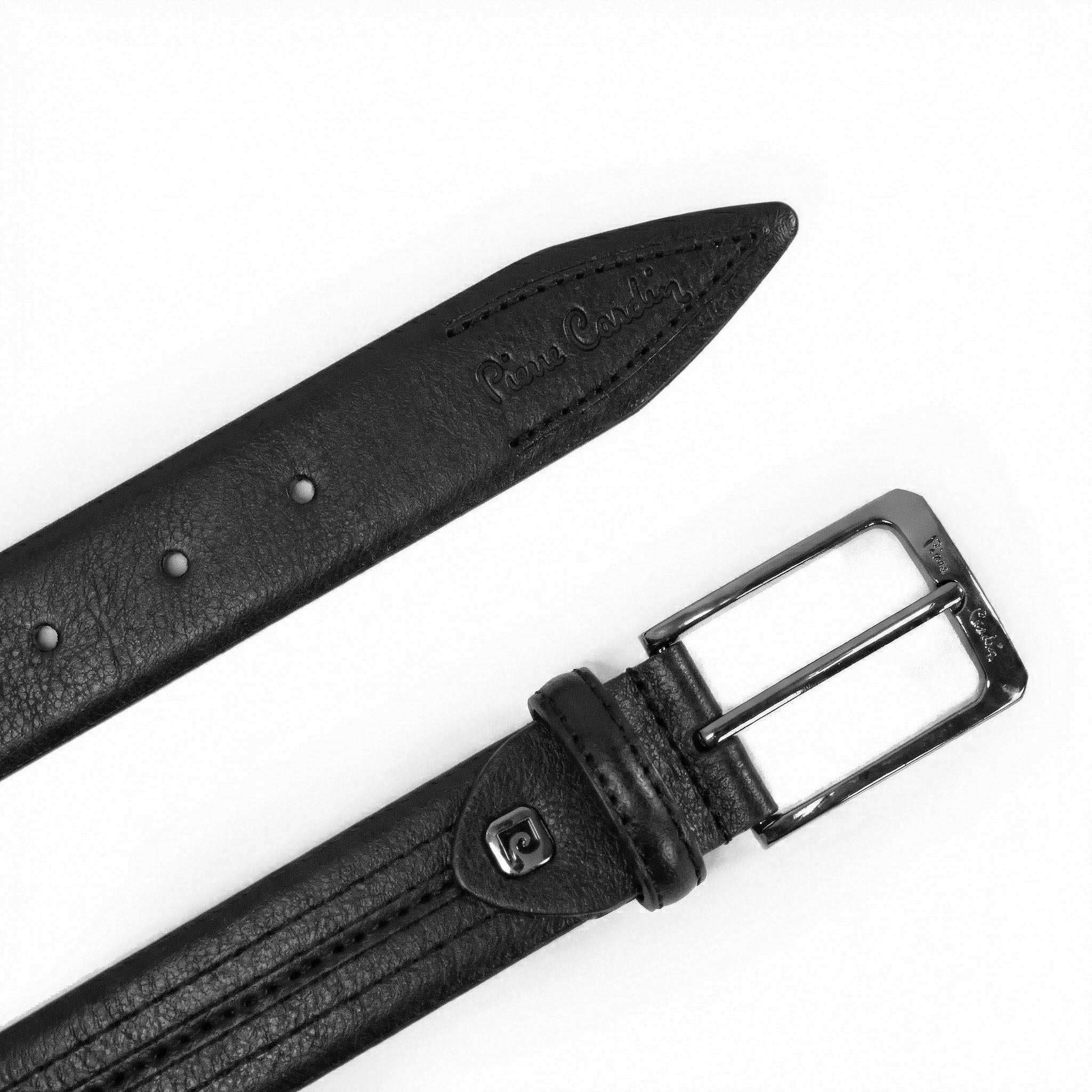 Cinturón de cuero Pierre Cardin 1001-Nero