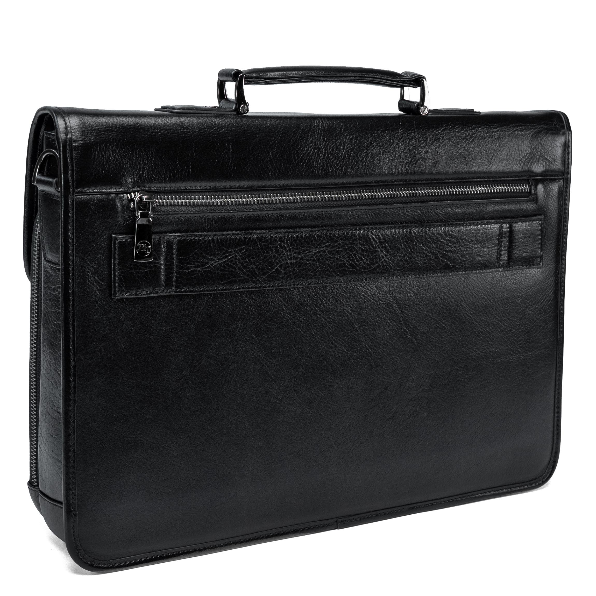 Serviette en cuir pour homme Aenso noir