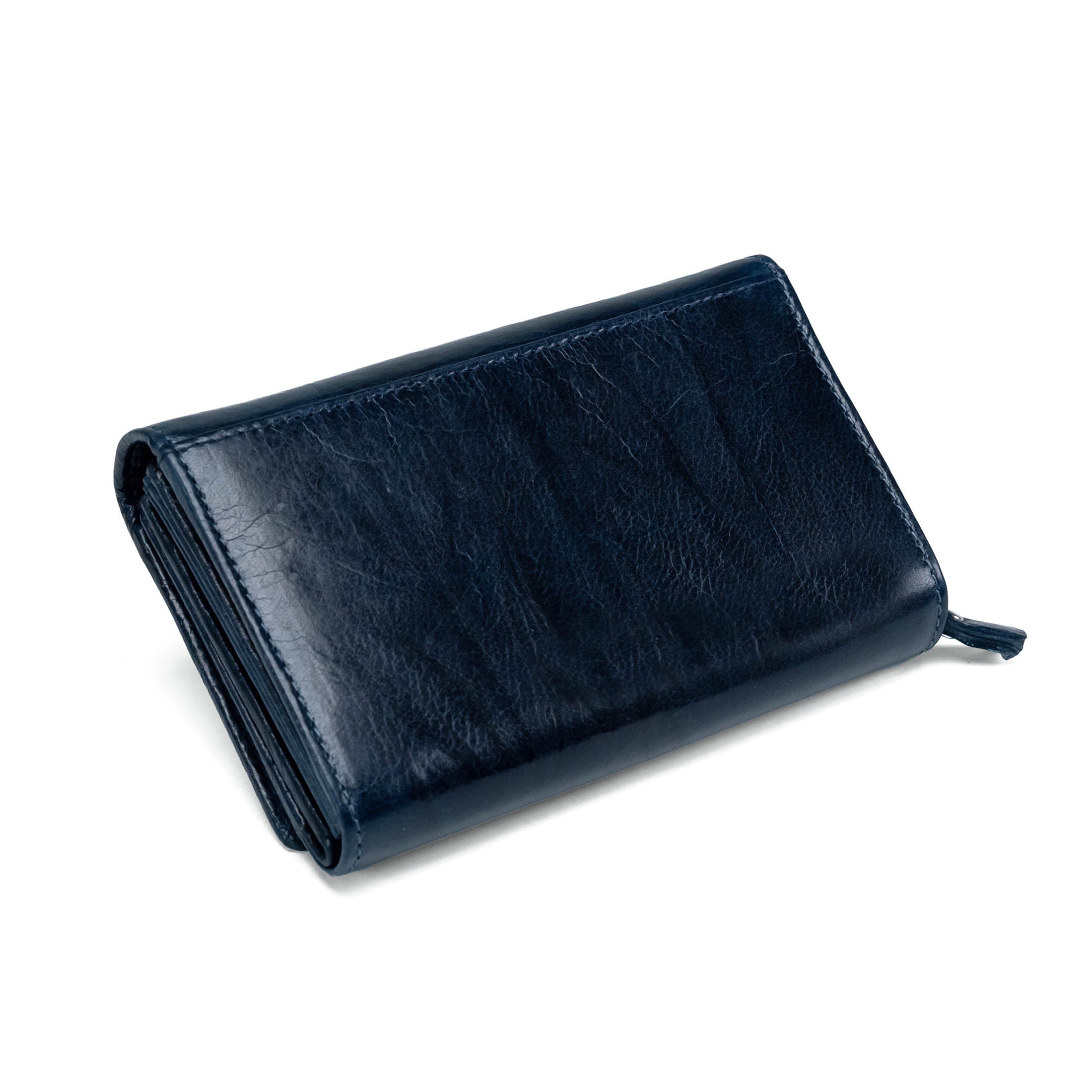 Leren damesportemonnee Valmio Nyos 2430 Donkerblauw
