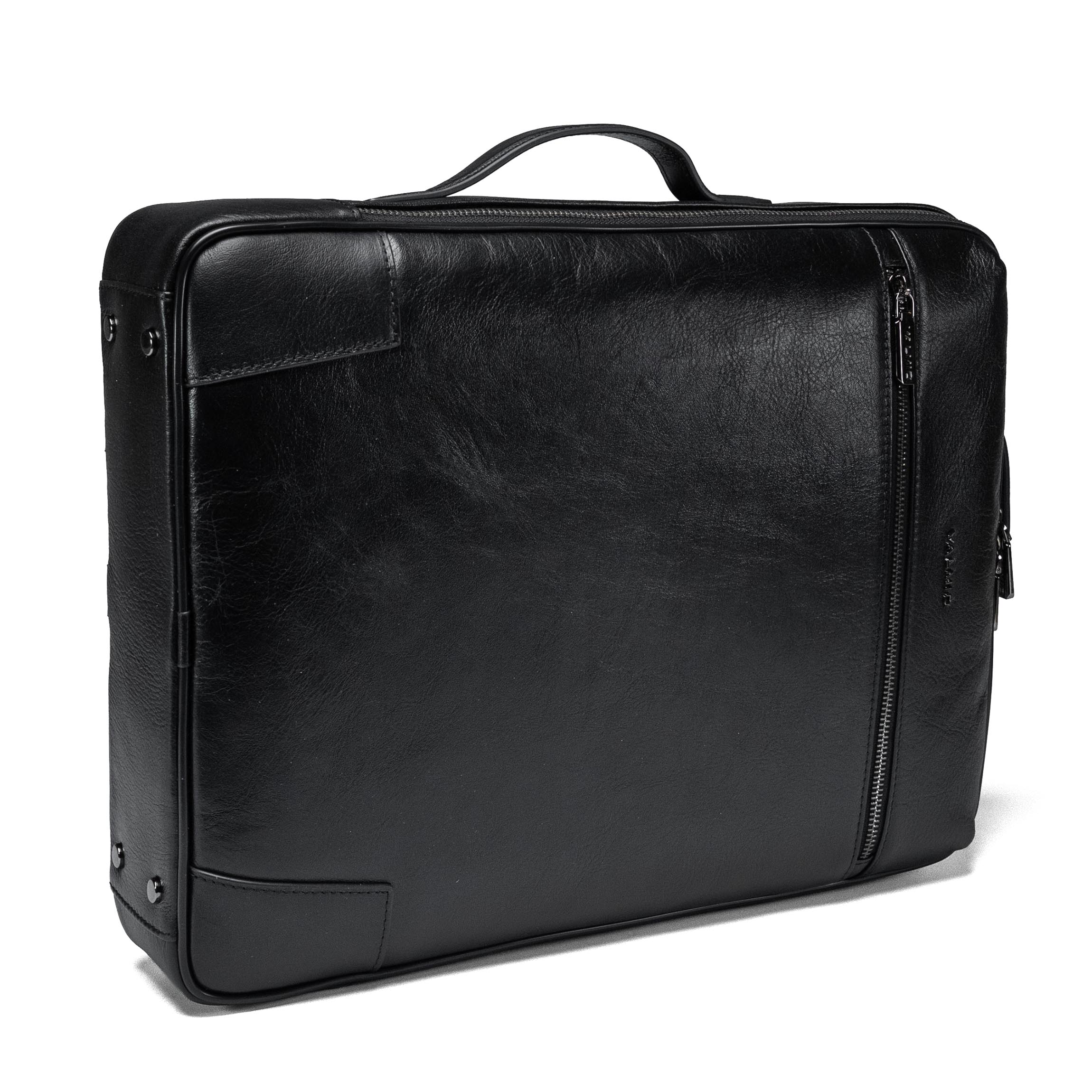 Luxuriöser Leder-Rucksack Valmio Ardent - schwarz