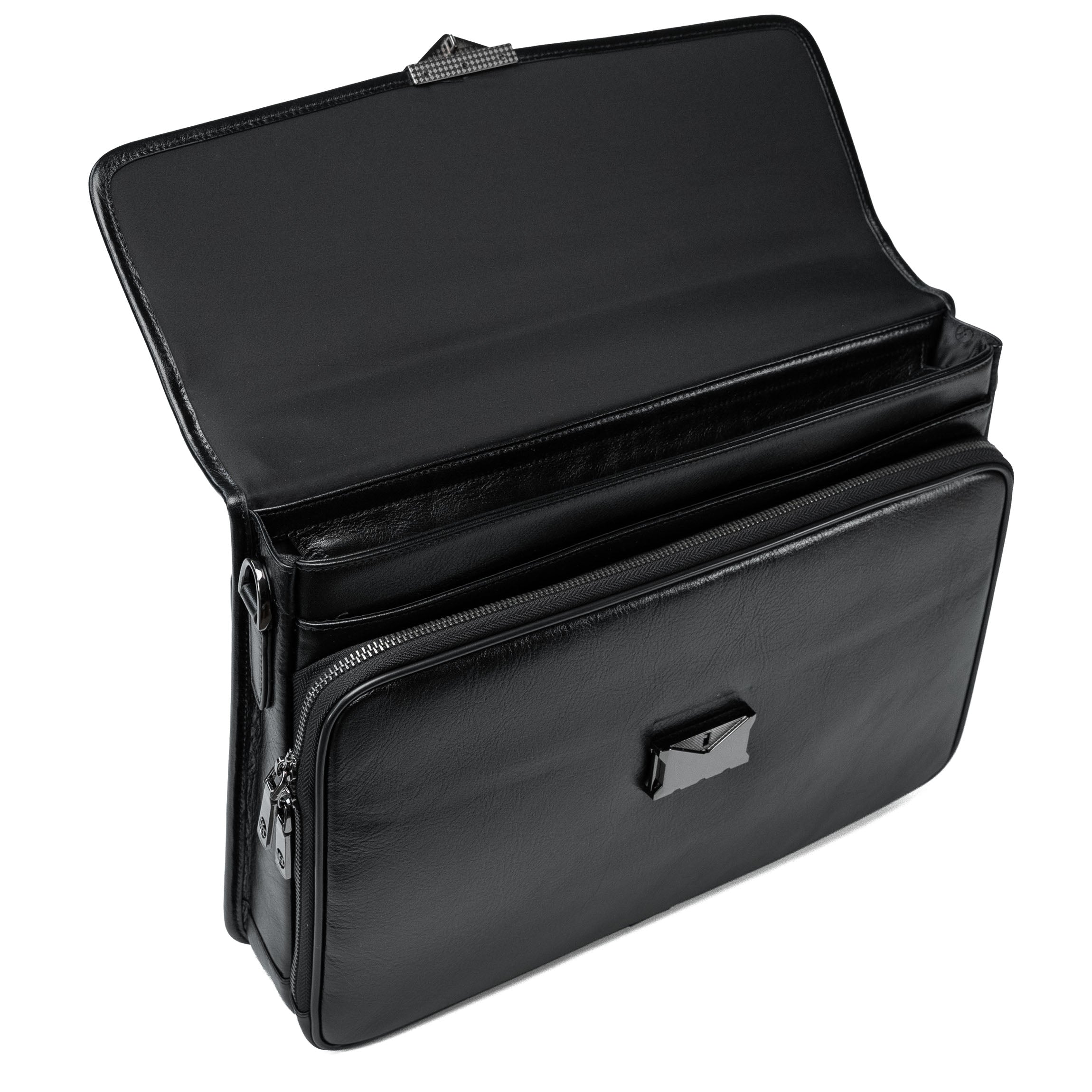 Serviette en cuir pour homme Aenso noir