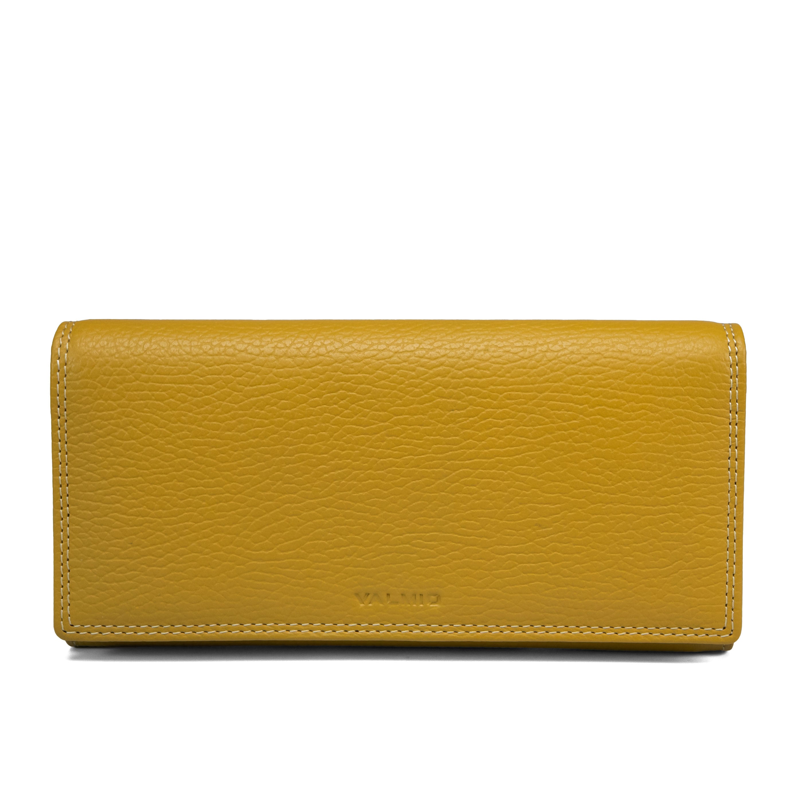 Portefeuille en cuir pour femme Valmio Core 2431 jaune