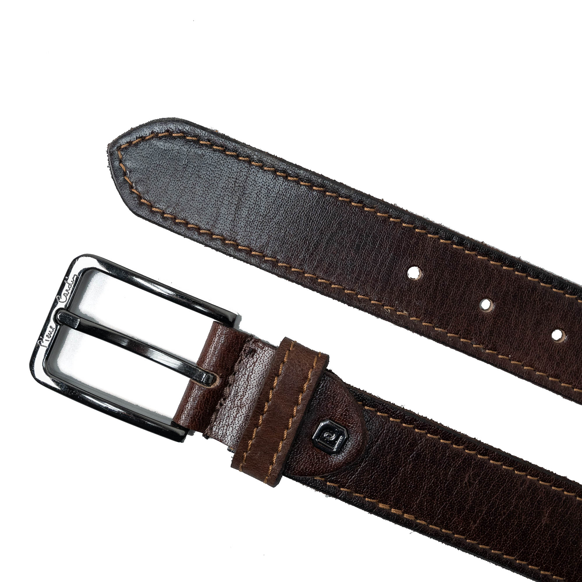 Leather belt Pierre Cardin 5072 COGNAC