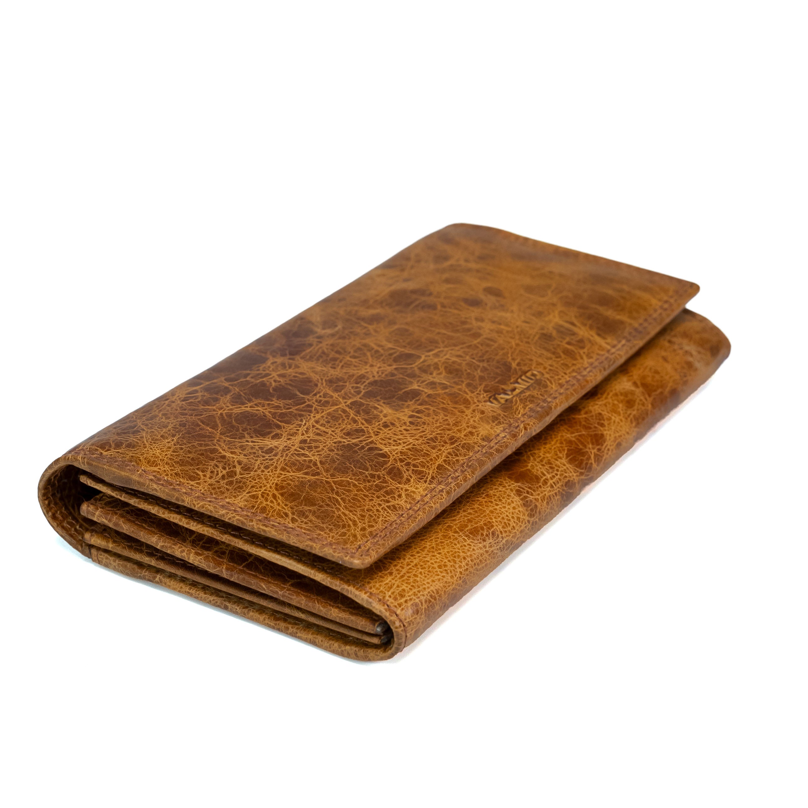 Cartera de cuero para mujer Valmio Nook 2436 Color coñac