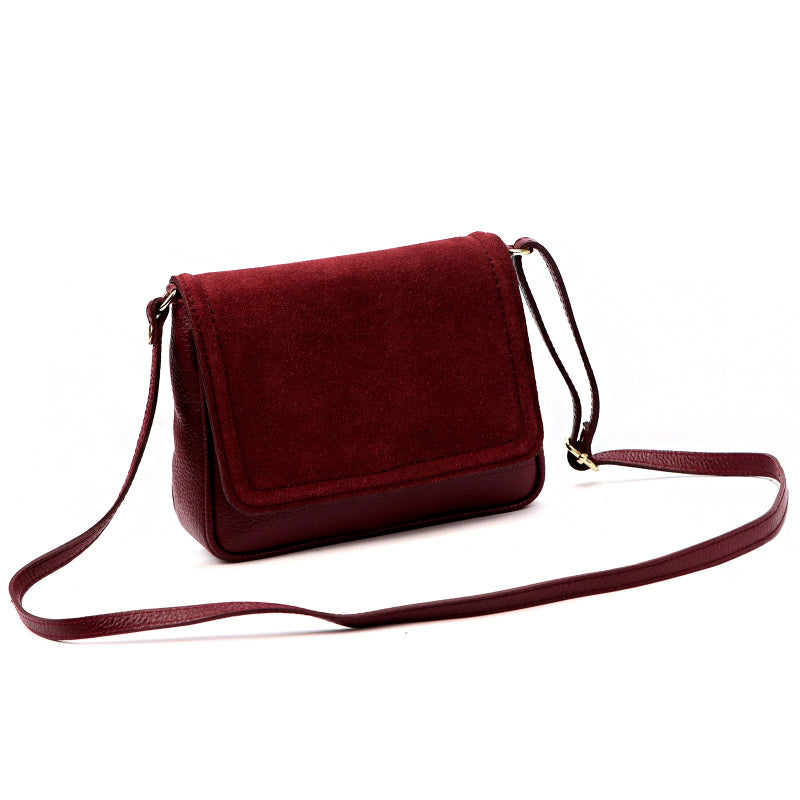 Kožená dámská kabelka LUKA 26-016 BORDO