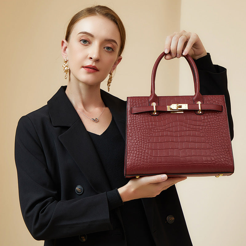 Sac en cuir pour femme Valmio Dinara - noir
